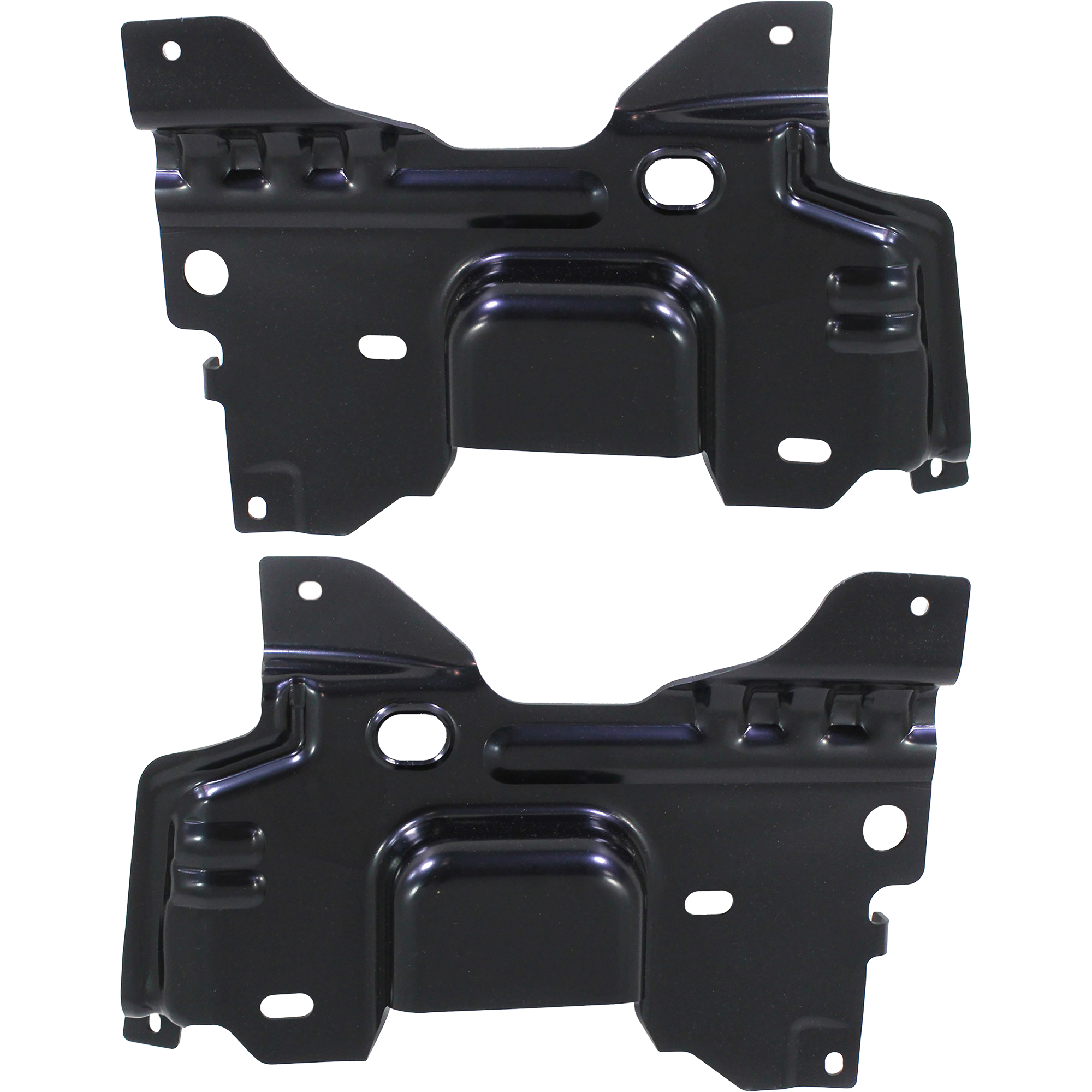 AM F SERIES 09-14 FRONT BUMPER BRACKET RH AND LH Mounting Plate SKU SET REPF013143 Partslink FO1066180 FO1067180 OEM 9L3Z17B984A 9L3Z17B985A