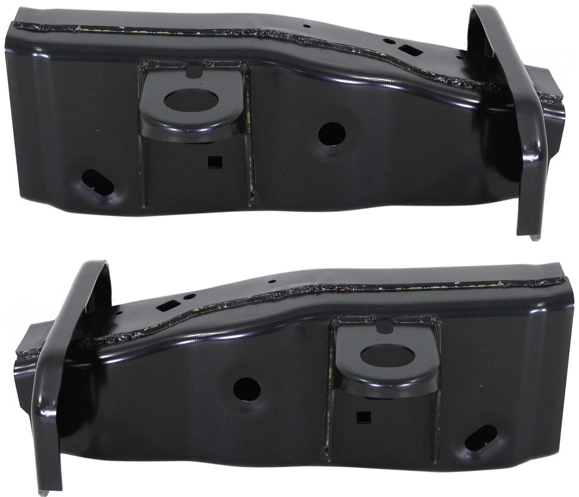 AM F 150-09-14 FRONT BUMPER BRACKET RH AND LH Frame Rail Repair Kit SKU SET REPF013151 Partslink FO1067189 FO1066189 OEM 9L3Z5D058A 9L3Z5D059A