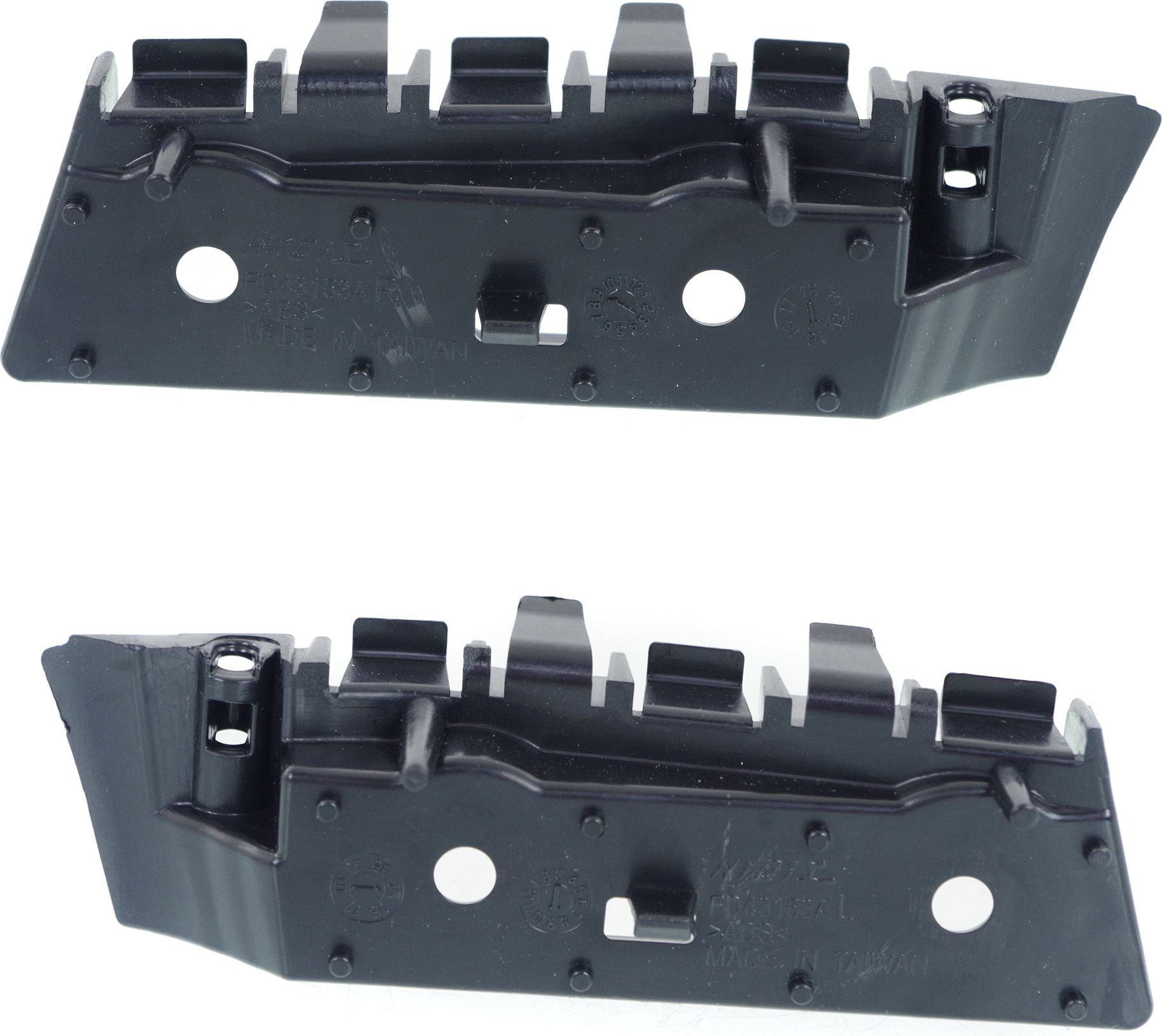 AM MUSTANG 15-17 FRONT BUMPER BRACKET RH AND LH Side Cover Convertible Coupe Exc. Shelby GT350 Models SKU SET REPF013169 Partslink FO1033105 FO1032105 OEM FR3Z17C947B FR3Z17C947C