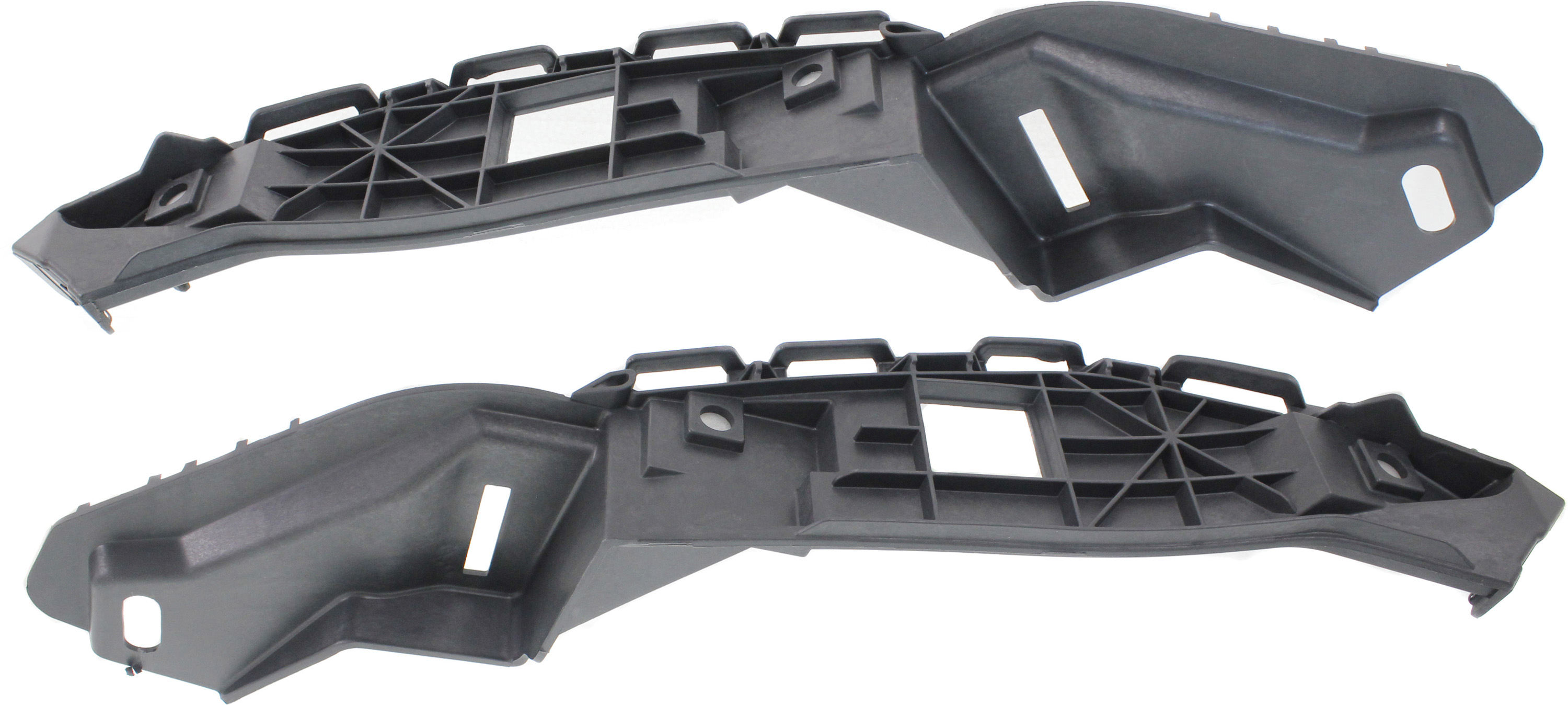 AM FOCUS 08-11 FRONT BUMPER BRACKET RH AND LH Side Cover Reinforcement Plastic w Fiberglass Coupe Sedan SKU SET REPF013179 Partslink FO1033102 FO1032102 OEM 8S4Z17C947A 8S4Z17C947B