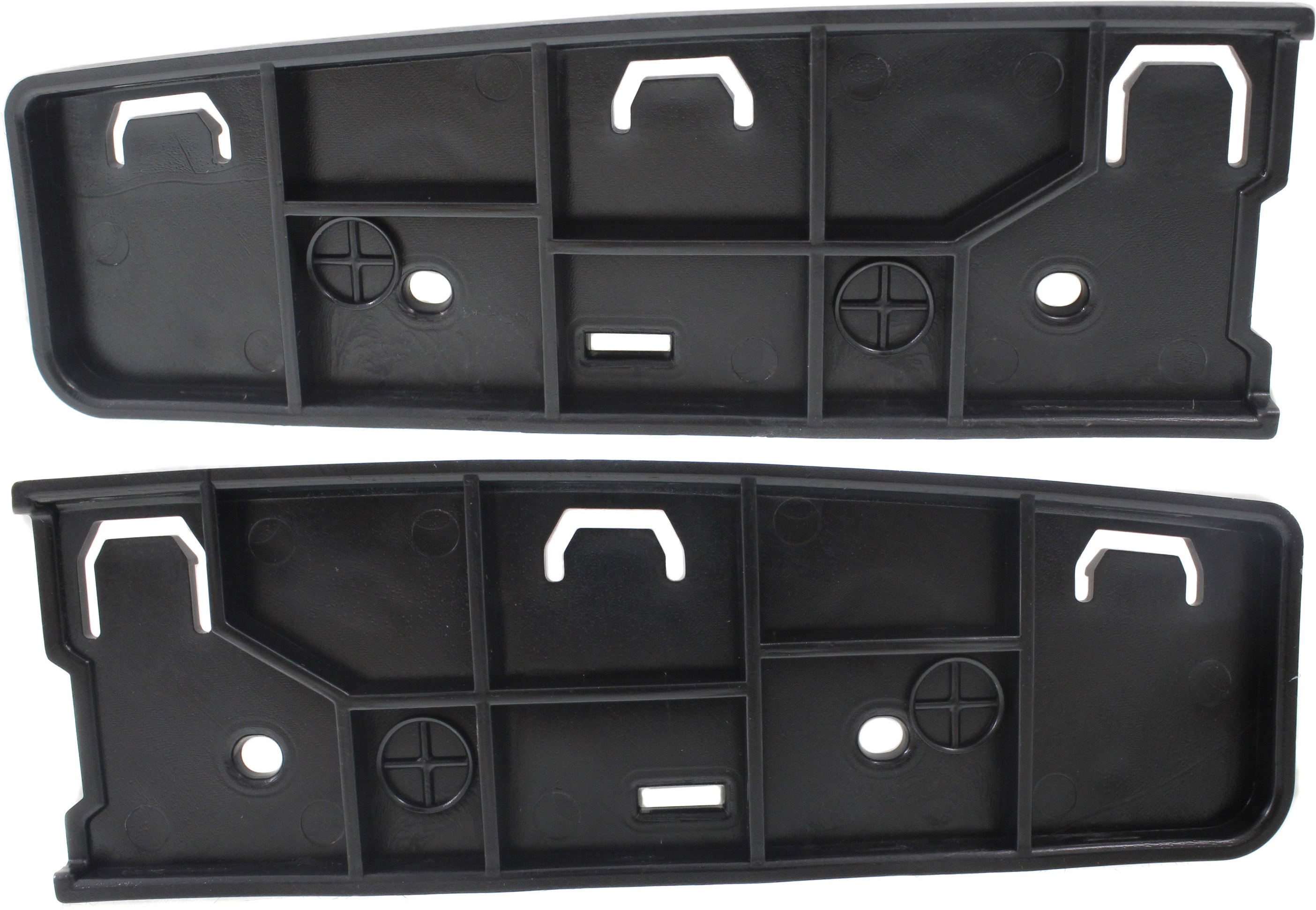 AM TRANSIT VAN 15-24 FRONT BUMPER BRACKET RH AND LH Upper Cover Plastic Cargo Van 24-24 Cab Chassis 22-22 Passenger Van 23-23 SKU SET REPF013181 Partslink FO1043143 FO1042143 OEM BK3Z17C947C BK3Z17C947D
