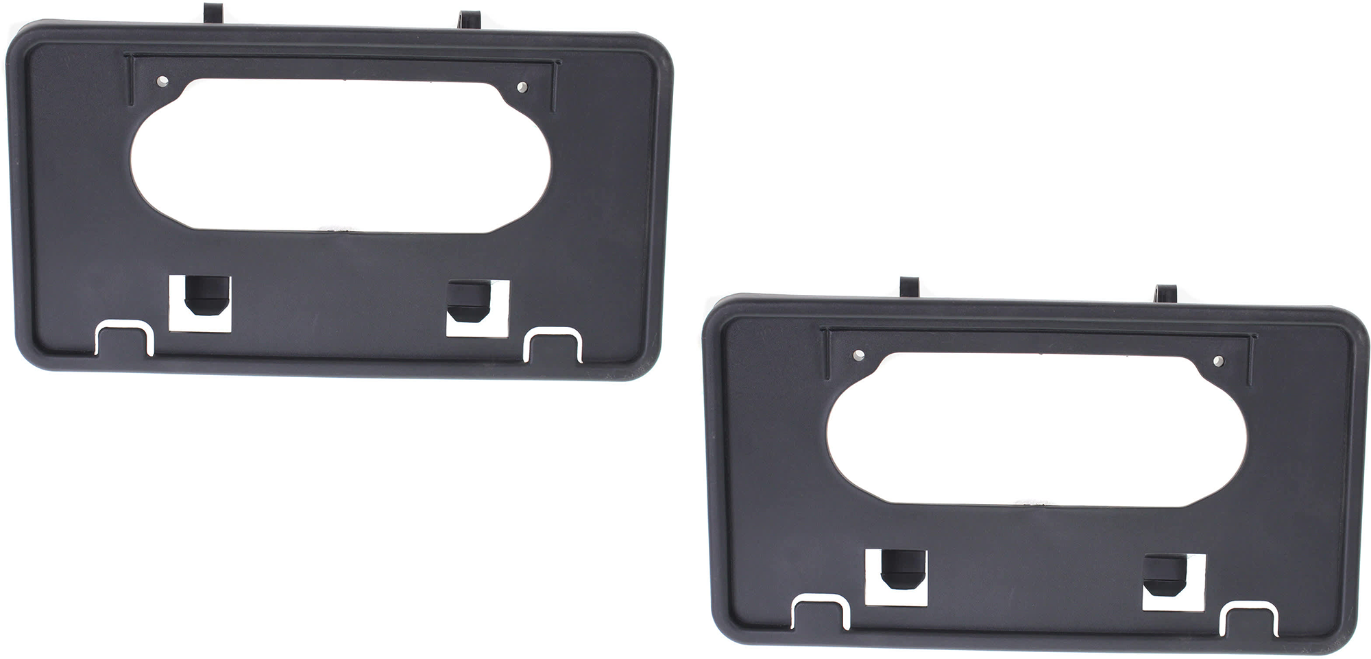 AM F 150-09-14 FRONT LICENSE PLATE BRACKET 3.7L 5.0L 6.2L Eng. Set of 2 SKU SET REPF017314-2 Partslink FO1068134 OEM 9L3Z17A385A