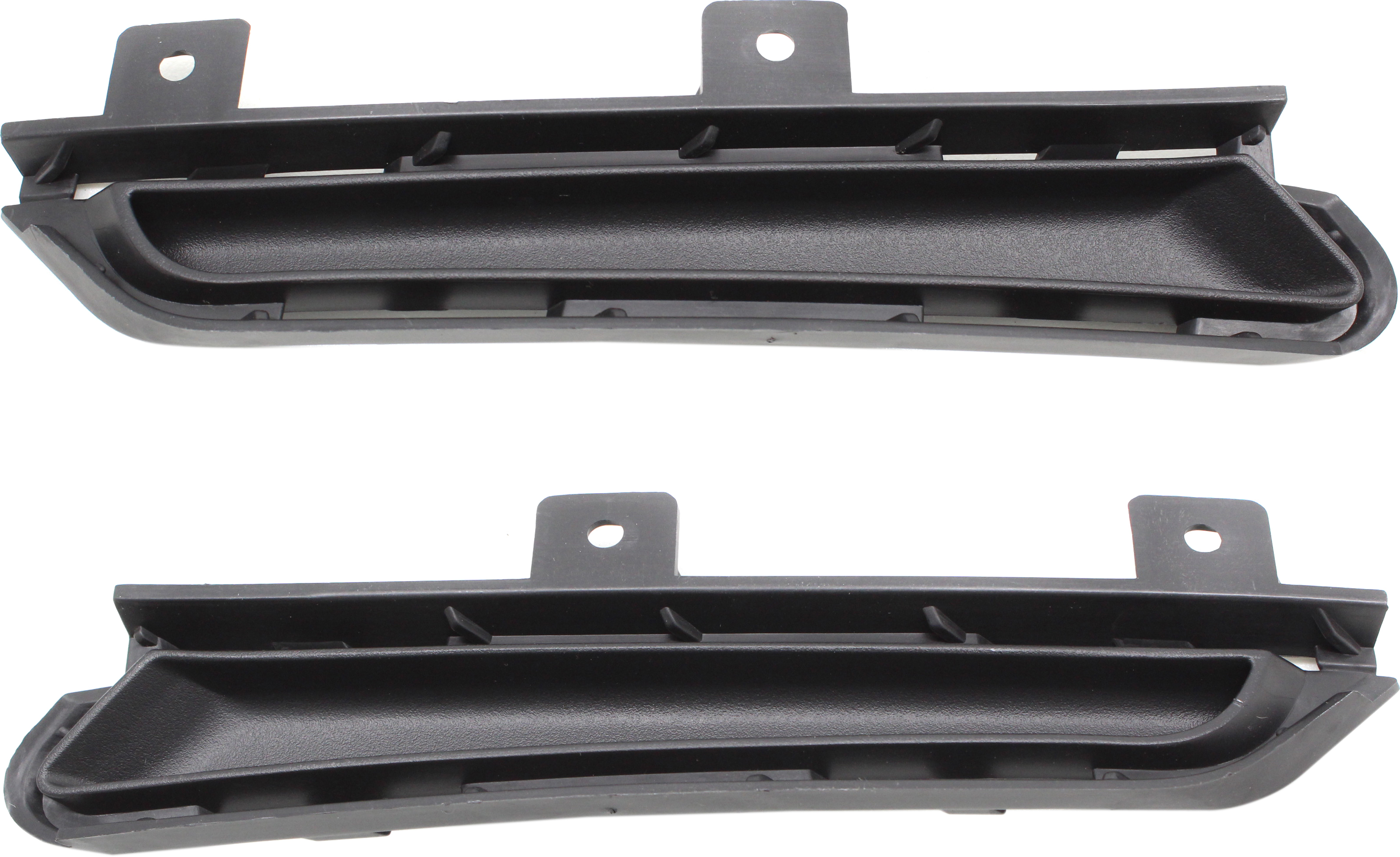 AM EDGE 15-18 FRONT BUMPER FILLER RH AND LH Textured Black Cover Insert Sport Model SKU SET REPF040503 Partslink FO1039161 FO1038161 OEM FT4Z17B968CA FT4Z17E811CA