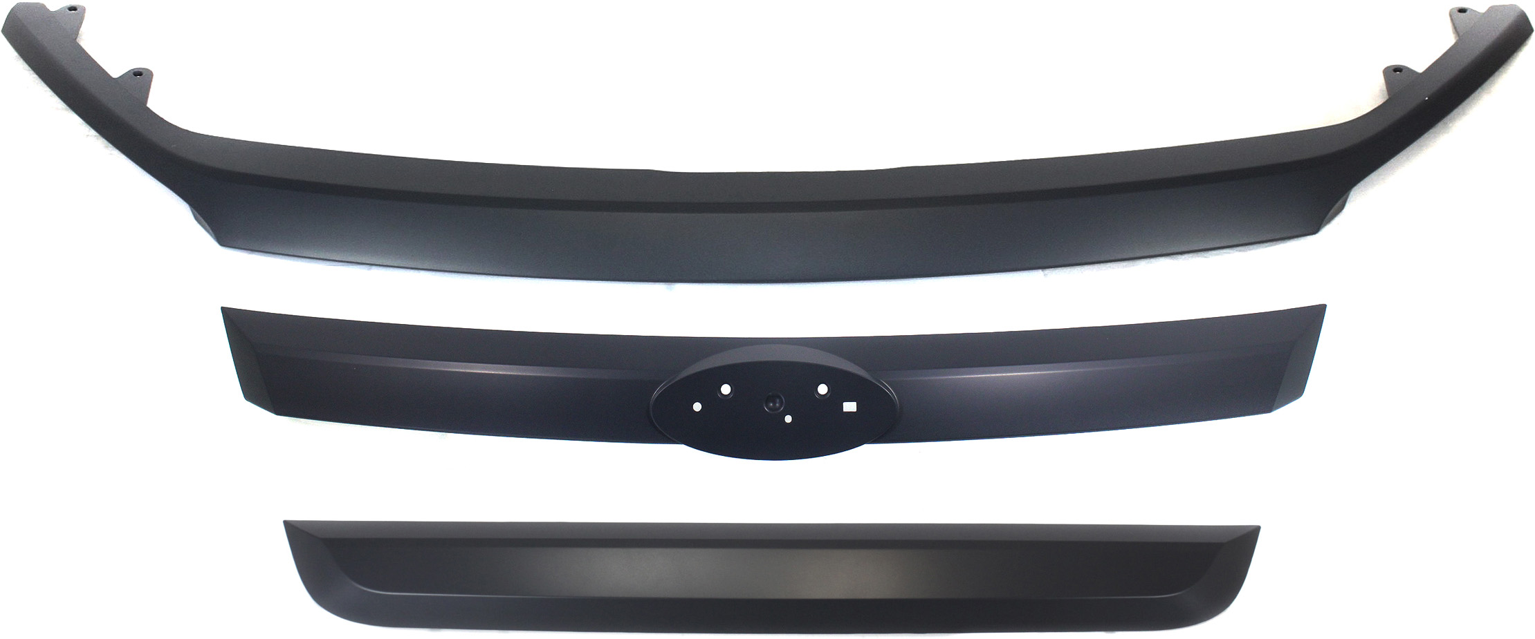 AM FUSION 10-12 GRILLE MOLDING Set of 3 Paint to Match SE SEL Sport Models CAPA SKU SET REPF070902Q 3 Partslink FO1210107C FO1217107C FO1216109C OEM AE5Z8200BAPTM AE5Z8200EAPTM AE