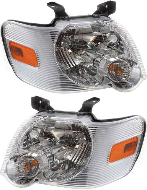 AM EXPLORER 06-10 EXPLORER SPORT TRAC 07-10 HEAD LAMP RH AND LH Assembly Halogen SKU SET REPF100103 Partslink FO2502220 FO2503220 OEM 6L2Z13008BA 6L2Z13008AA