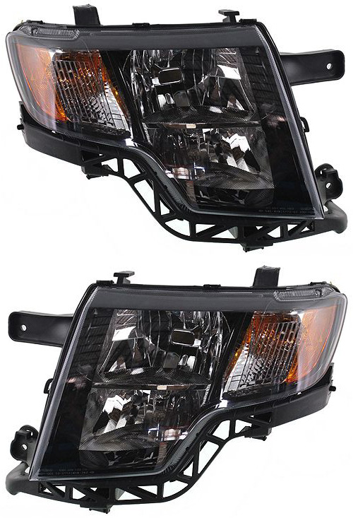 AM EDGE 09-10 HEAD LAMP RH AND LH Assembly Halogen Sport Utility CAPA SKU SET REPF100107Q Partslink FO2503271C FO2502271C OEM 9T4Z13008C 9T4Z13008D