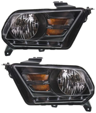 AM MUSTANG 10-14 HEAD LAMP RH AND LH Assembly Halogen GT Boss 302Model SKU SET REPF100111 Partslink FO2503276 FO2502276 OEM AR3Z13008C AR3Z13008D