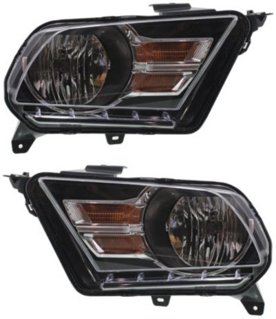 AM MUSTANG 10-14 HEAD LAMP RH AND LH Assembly Halogen SKU SET REPF100113 Partslink FO2503281 FO2502281 OEM AR3Z13008A AR3Z13008B