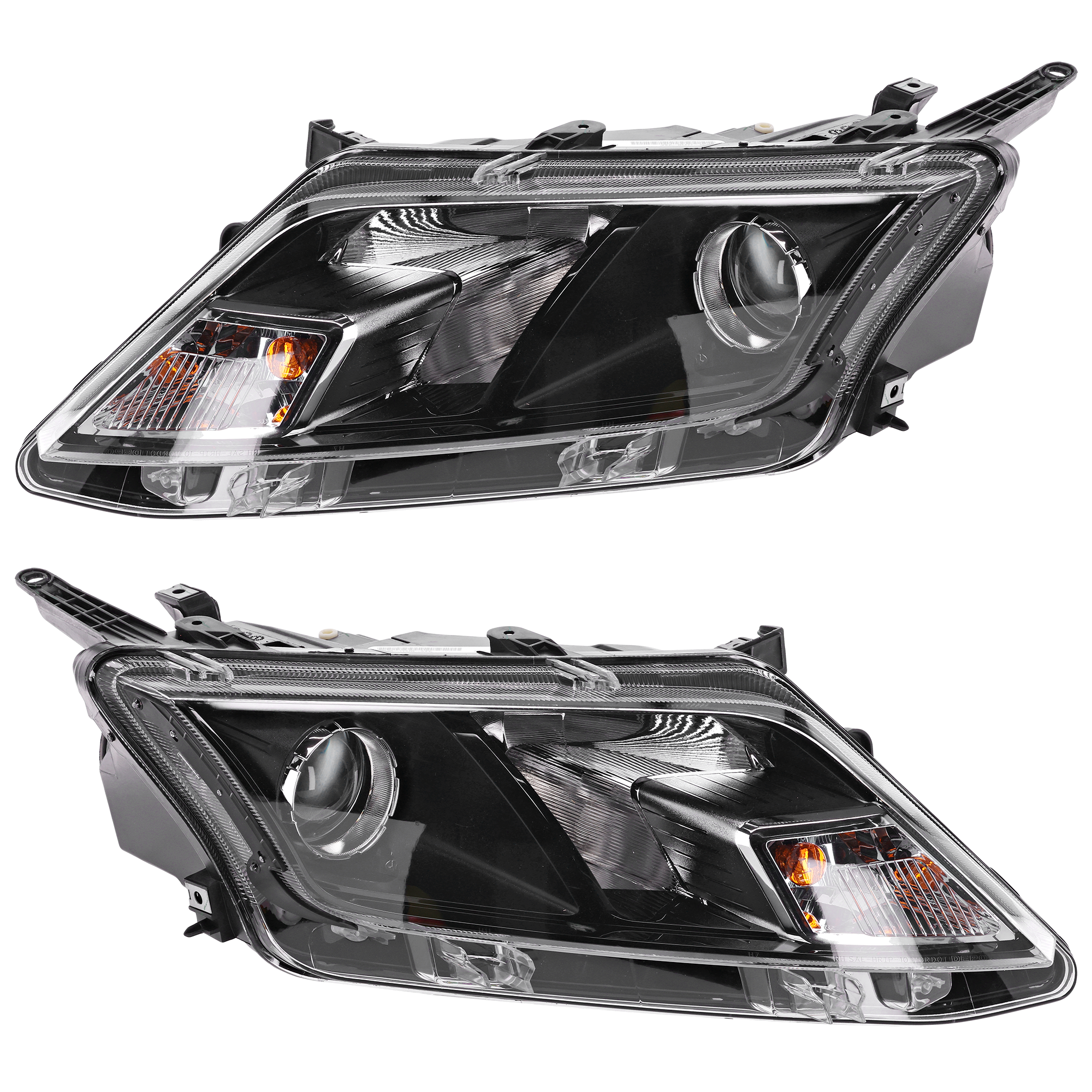 AM FUSION 10-12 HEAD LAMP RH AND LH Assembly Halogen CAPA SKU SET REPF100115Q Partslink FO2502273C FO2503273C OEM 9E5Z13008A 9E5Z13008B