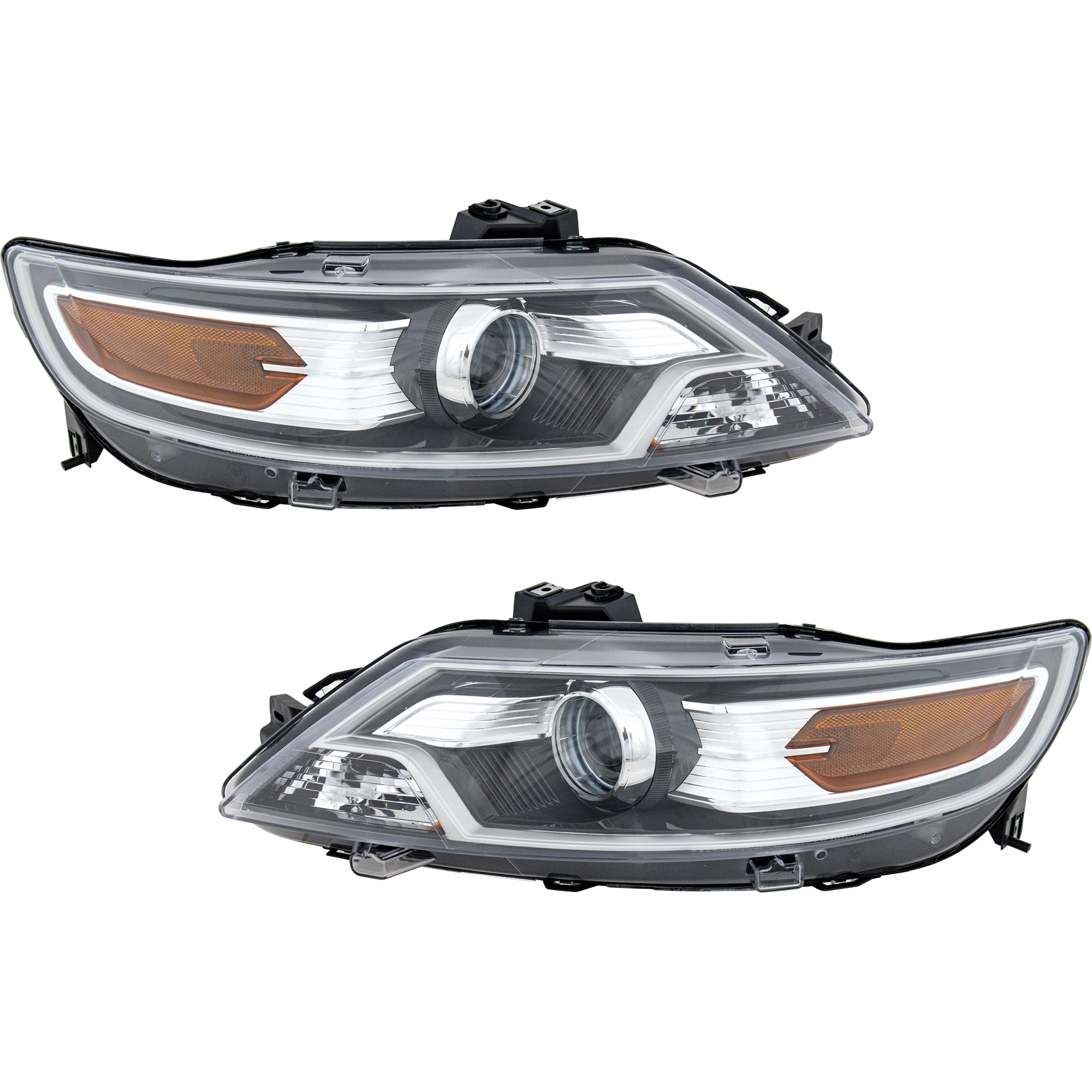 AM TAURUS 10-12 PROJECTOR HEAD LAMP RH AND LH Assembly Halogen Limited SE SEL Models SKU SET REPF100117 Partslink FO2503280 FO2502280 OEM BG1Z13008A BG1Z13008B