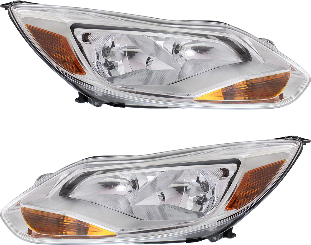 AM FOCUS 12-14 HEAD LAMP RH AND LH Assembly Halogen S SE SEL Models Hatchback Sedan CAPA SKU SET REPF100137Q Partslink FO2503298C FO2502298C OEM BM5Z13008F BM5Z13008K