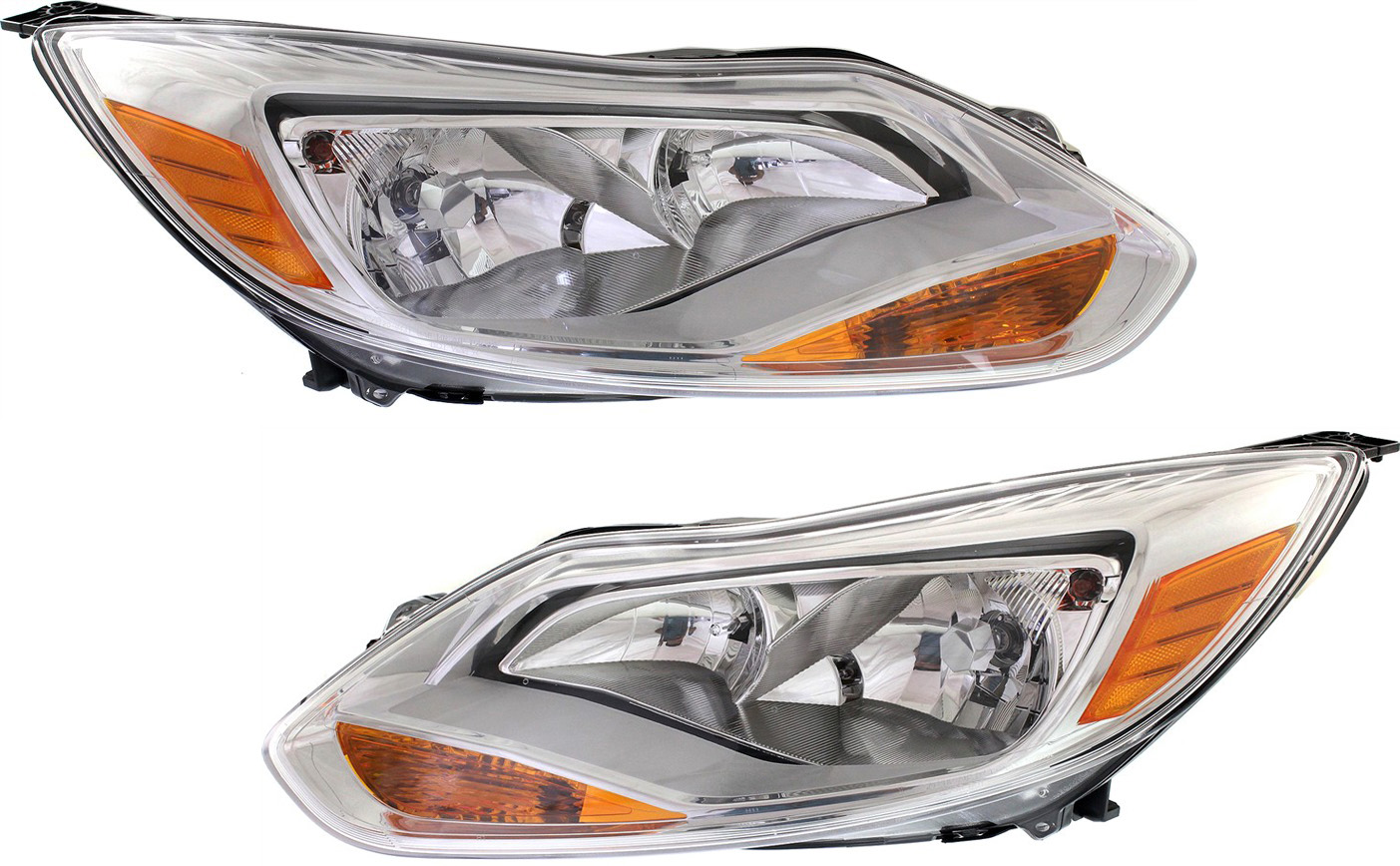 AM FOCUS 12-14 HEAD LAMP RH AND LH Assembly Halogen S SE SEL Models Hatchback Sedan SKU SET REPF100137 Partslink FO2503298 FO2502298 OEM BM5Z13008F BM5Z13008K