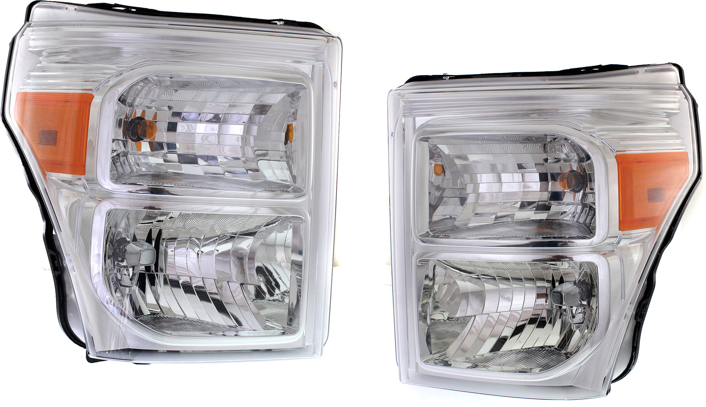 AM F SERIES SUPER DUTY 11-16 HEAD LAMP RH AND LH Assembly Halogen SKU SET REPF100149 Partslink FO2503290 FO2502290 OEM BC3Z13008E BC3Z13008F