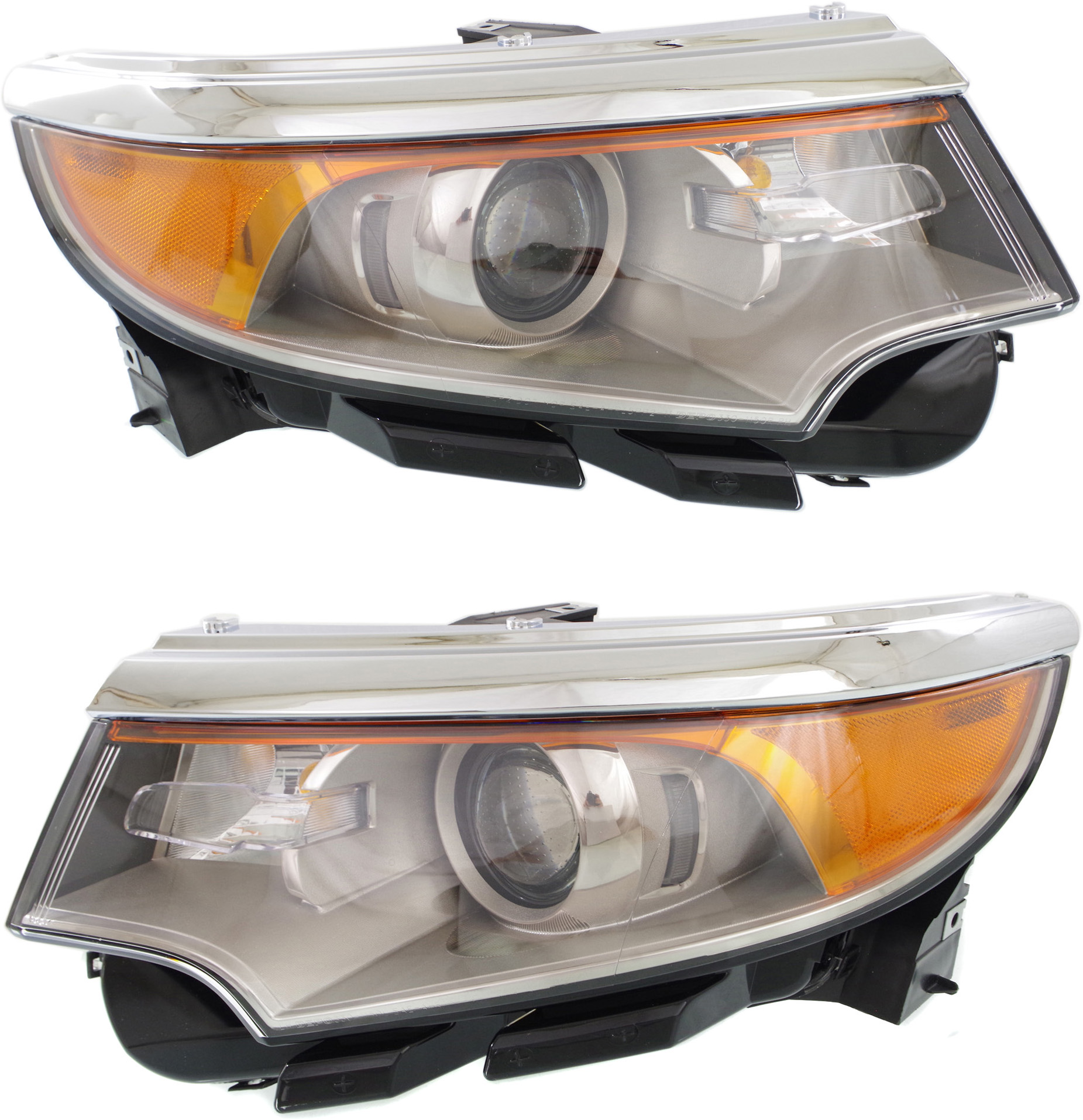 AM EDGE 11-14 HEAD LAMP RH AND LH Assembly Halogen Sport SEL Model SKU SET REPF100161 Partslink FO2503292 FO2502292 OEM BT4Z13008G BT4Z13008H