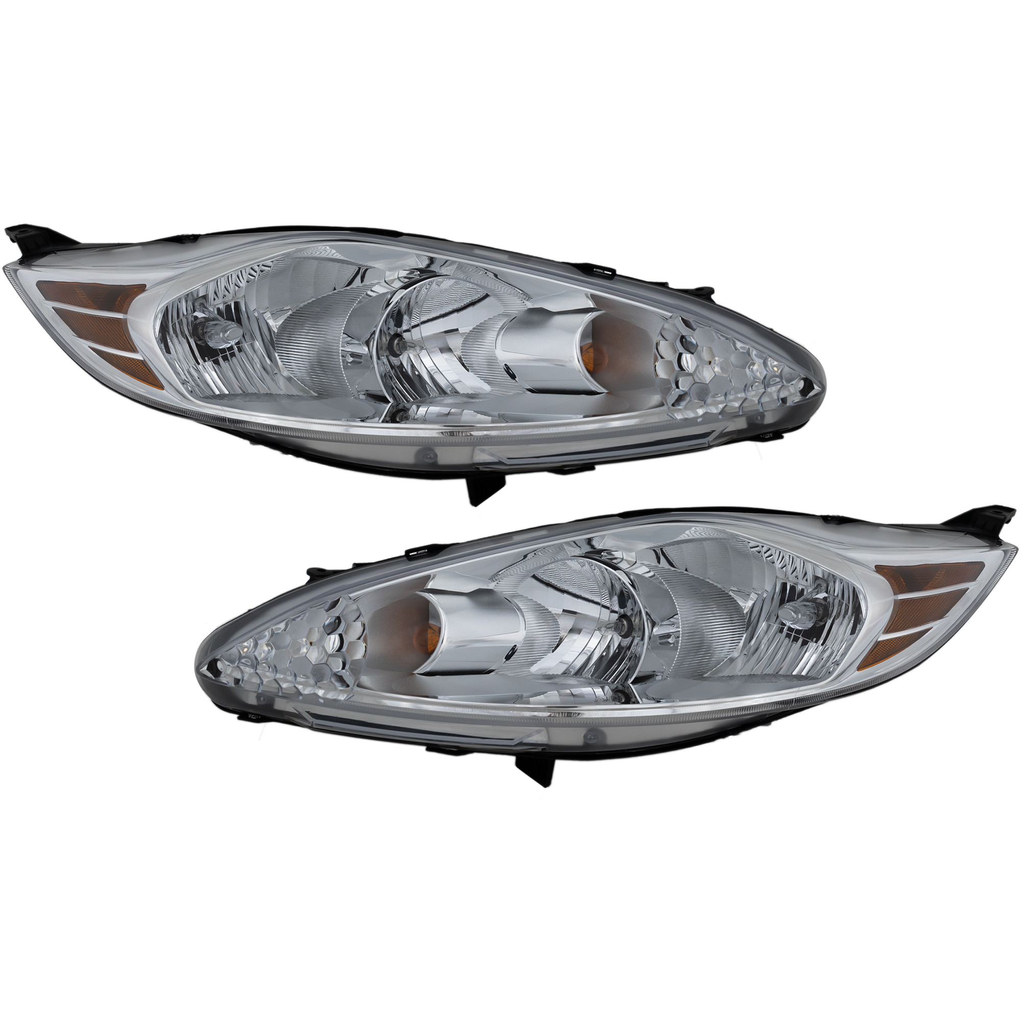 AM FIESTA 11-13 HEAD LAMP RH AND LH Assembly Halogen Hatchback Sedan SKU SET REPF100179 Partslink FO2503295 FO2502295 OEM BE8Z13008A BE8Z13008B