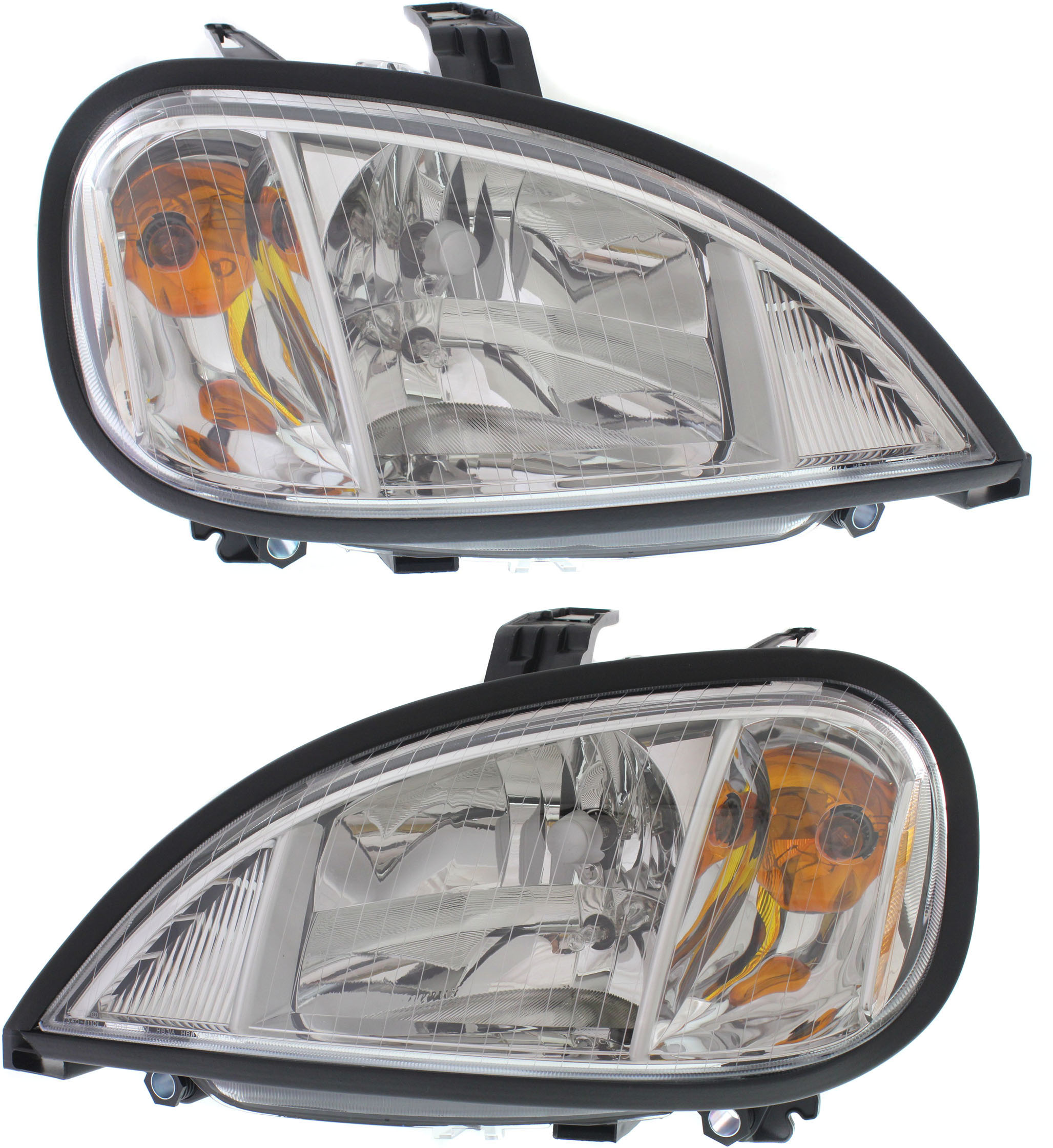 AM FREIGHTLINER COLUMBIA 04-17 HEAD LAMP RH AND LH Assembly Halogen SKU SET REPF100181 Partslink FL2503104 FL2502104 OEM A0675737005 A0675737004
