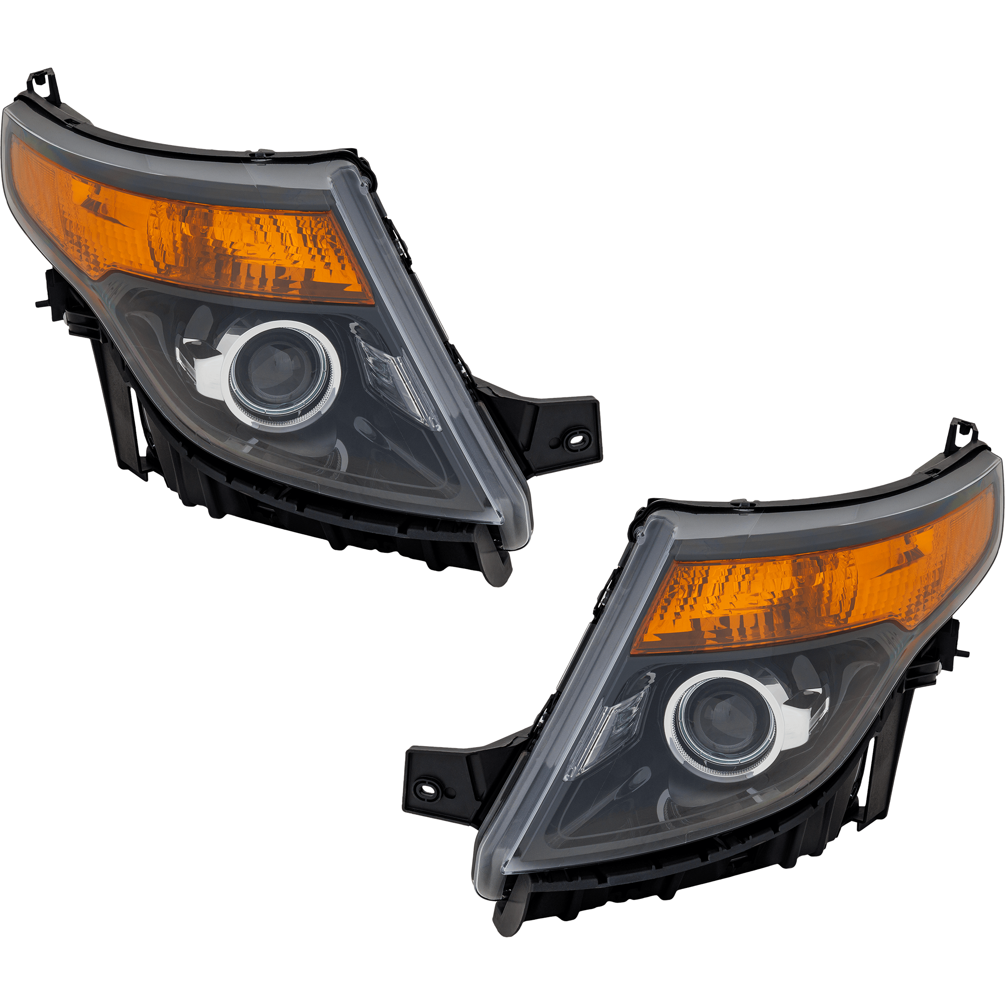 AM EXPLORER 13-15 HEAD LAMP RH AND LH Assembly Halogen Sport Model SKU SET REPF100195 Partslink FO2503313 FO2502313 OEM DB5Z13008G DB5Z13008H