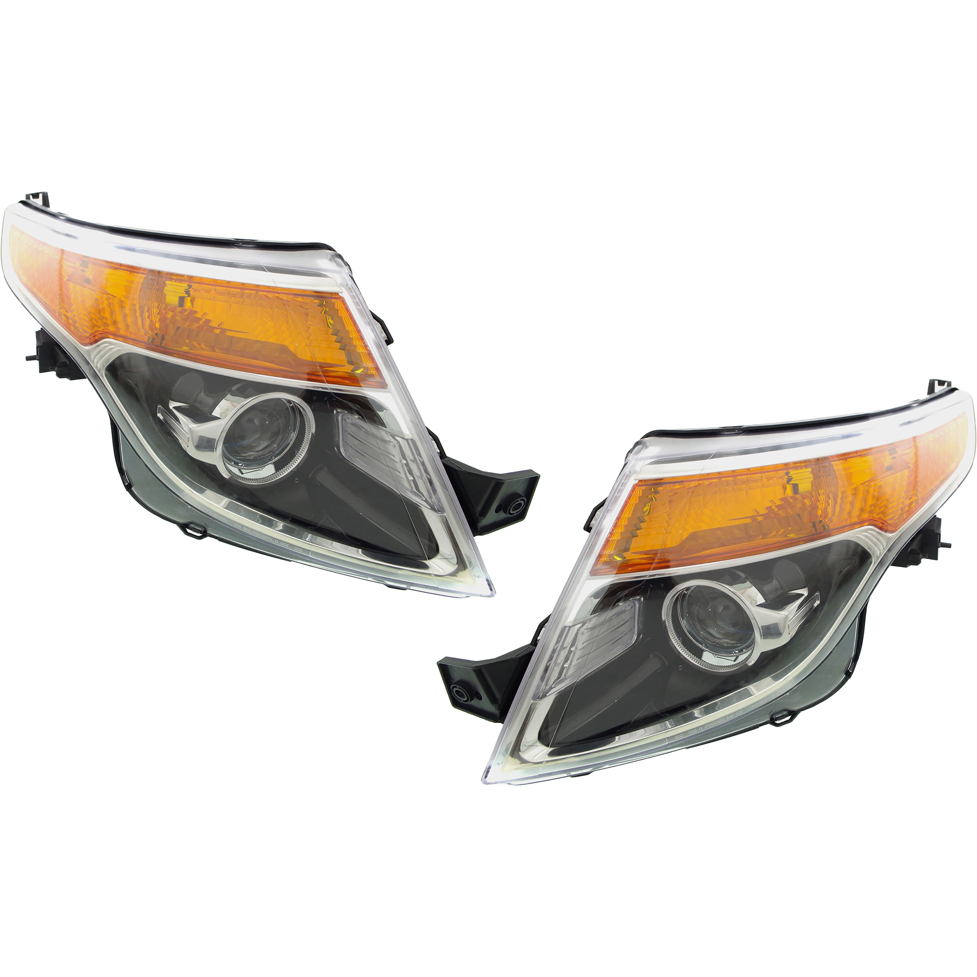 AM EXPLORER 11-15 HEAD LAMP RH and LH Lens and Housing HID Xenon w o HID Kit Limited Model SKU SET REPF100345 Partslink FO2519127 FO2518127 OEM BB5Z13008U BB5Z13008V