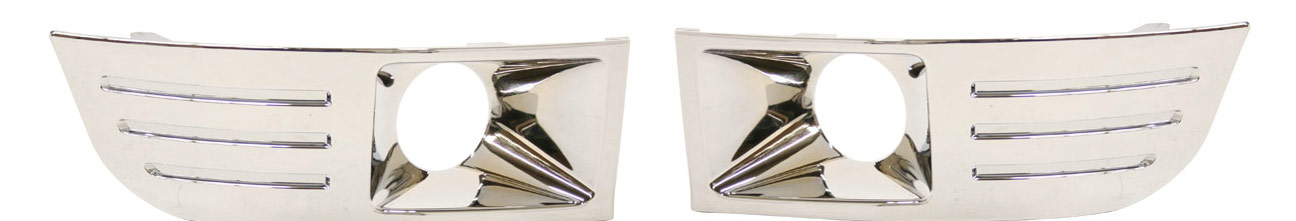 AM FLEX 09-12 FRONT FOG LAMP MOLDING RH AND LH Chrome SKU SET REPF107511 Partslink FO2599105 FO2598105 OEM 8A8Z17E810B 8A8Z17E811B
