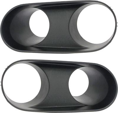 AM MUSTANG 94-04 FRONT FOG LAMP MOLDING RH AND LH Primed Cobra Model SKU SET REPF107525 Partslink FO2599107 FO2598107 OEM 2R3Z15B438AA 2R3Z15B438BA