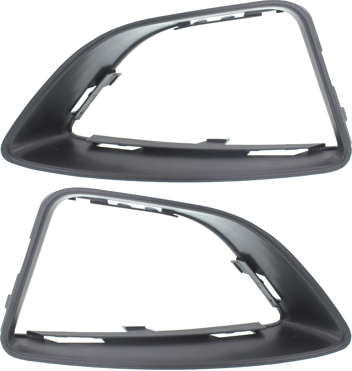 AM FUSION 10-12 FRONT FOG LAMP MOLDING RH AND LH Textured Black Fog Light Molding SKU SET REPF108001 Partslink FO1039121 FO1038121 OEM AE5Z17E810EA AE5Z17E811EA