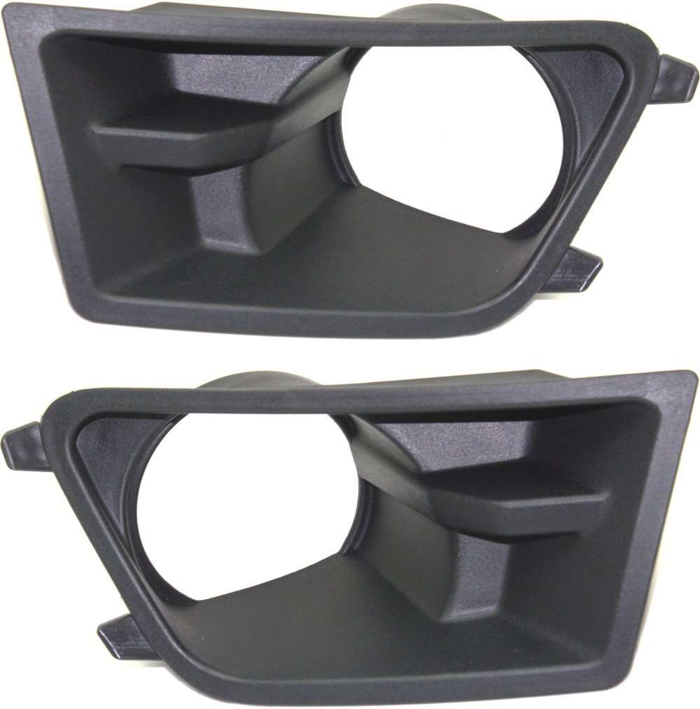 AM MUSTANG 10-12 FRONT FOG LAMP MOLDING RH AND LH Textured Black w Fog Lights Base Model SKU SET REPF108003 Partslink FO1039138 FO1038138 OEM AR3Z17E810BA AR3Z17E811BA