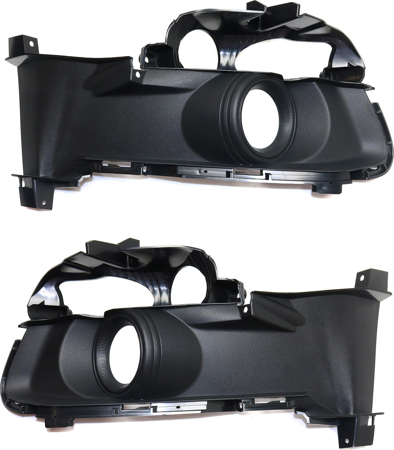 AM MUSTANG 15-17 FRONT FOG LAMP MOLDING RH AND LH Primed SKU SET REPF108205 Partslink FO1039154 FO1038154 OEM FR3Z17E810AA FR3Z17E811AA