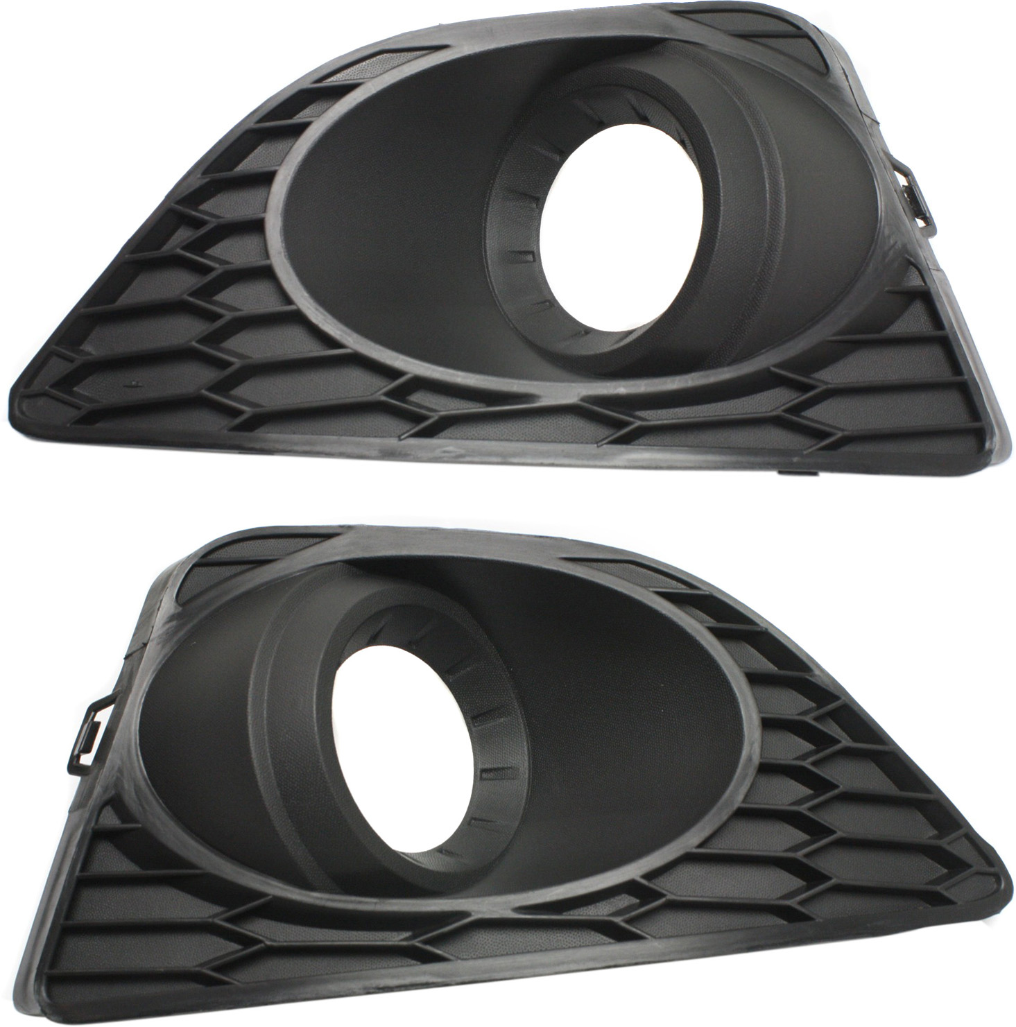AM FUSION 10-12 FRONT FOG LAMP MOLDING RH AND LH Primed Bezel SEL Hybrid Models SKU SET REPF108605 Partslink FO1039120 FO1038120 OEM AE5Z17E810CA AE5Z17E811CA