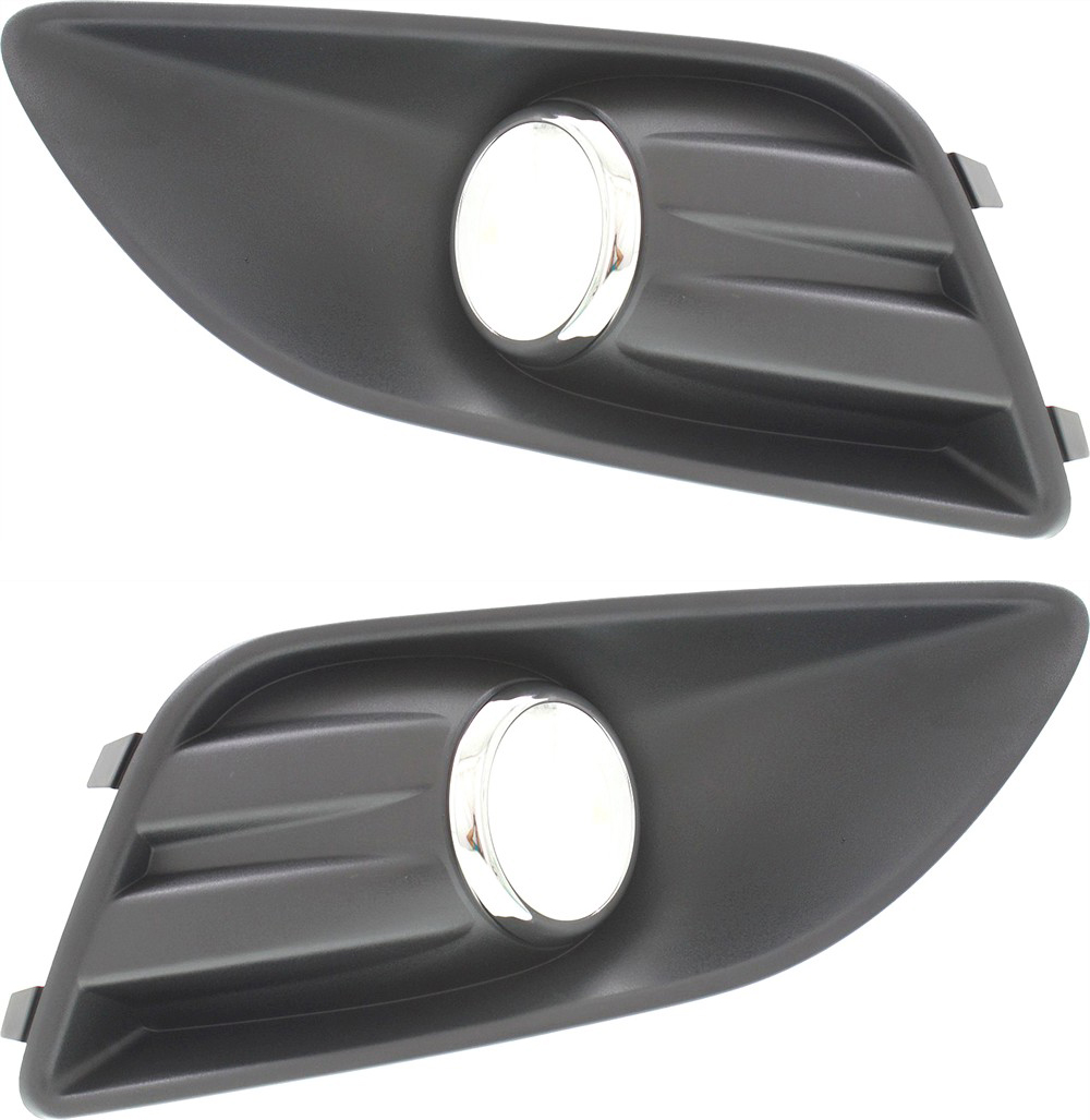 AM C MAX 13-18 FRONT FOG LAMP MOLDING RH AND LH Textured Black SKU SET REPF108617 Partslink FO1039126 FO1038126 OEM DM5Z17B814A DM5Z17B814B