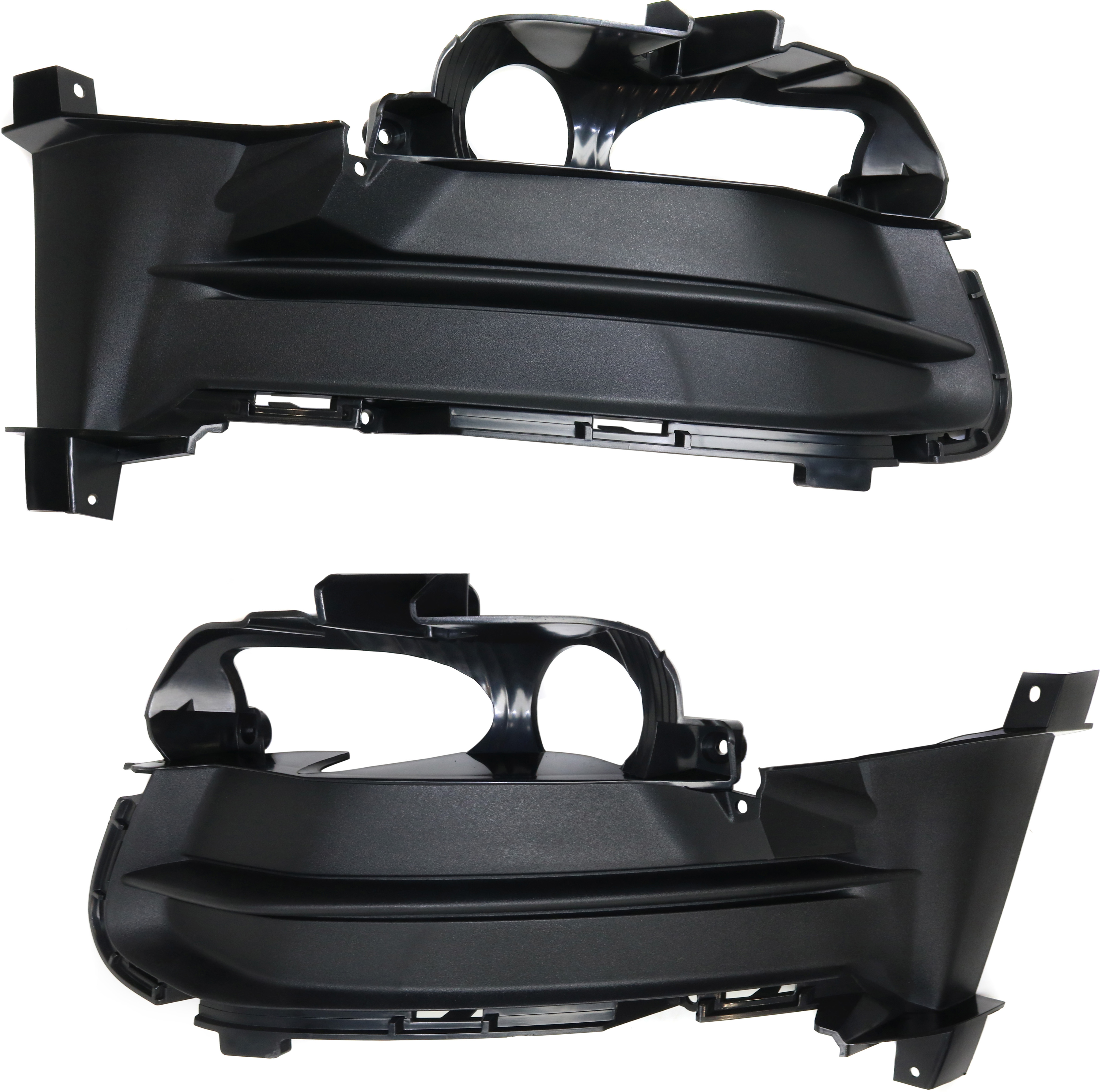 AM MUSTANG 15-17 FRONT FOG LAMP COVER RH AND LH Black Opening cover w o foglight SKU SET REPF108635 Partslink FO1039153 FO1038153 OEM FR3Z17E810BA FR3Z17E811BA