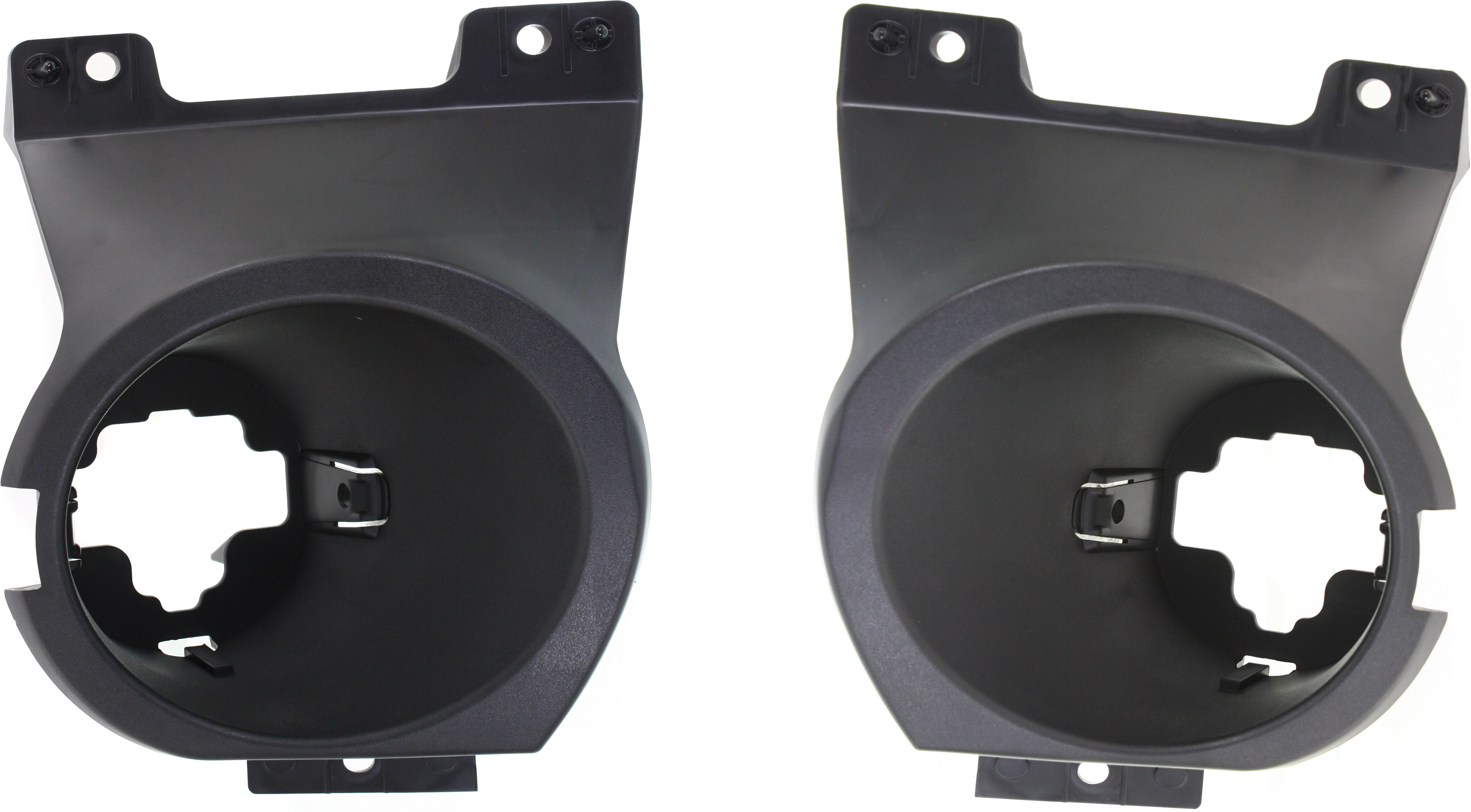 AM F 150-11-14 FOG LAMP BRACKET RH AND LH Textured Black SKU SET REPF110501 Partslink FO2603102 FO2602102 OEM BL3Z15266A BL3Z15266B