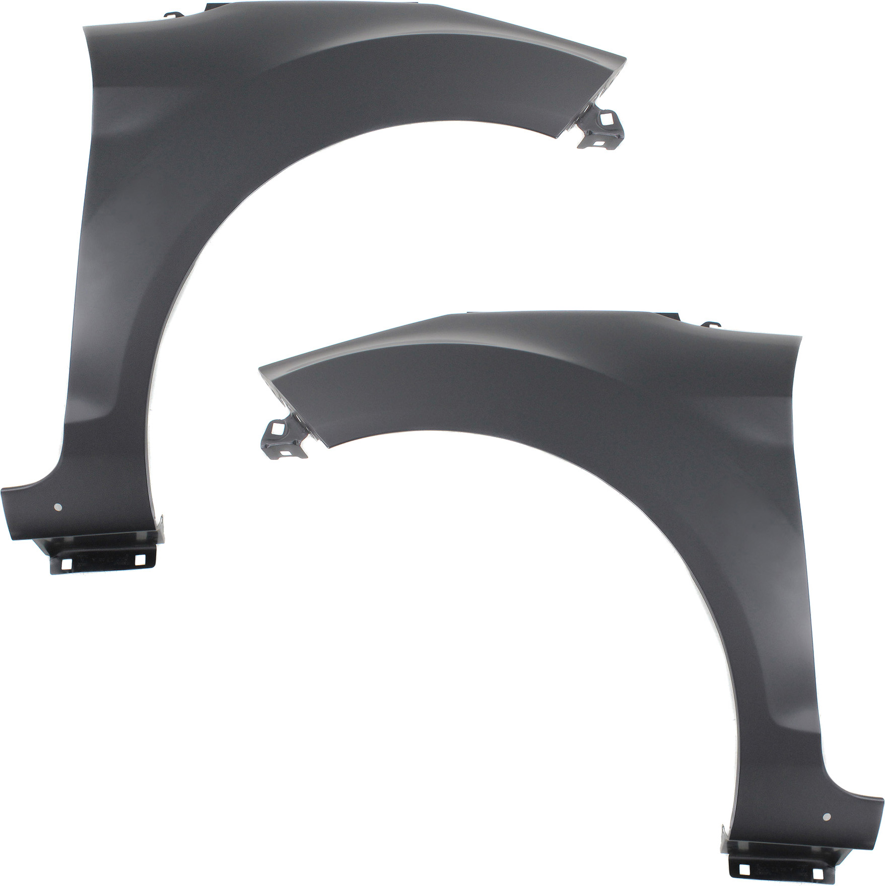 AM FIESTA 14-19 FRONT FENDER RH AND LH Primed Hatchback w Rocker Moldings SKU SET REPF220181 Partslink FO1241292 FO1240292 OEM D2BZ16005A D2BZ16006A