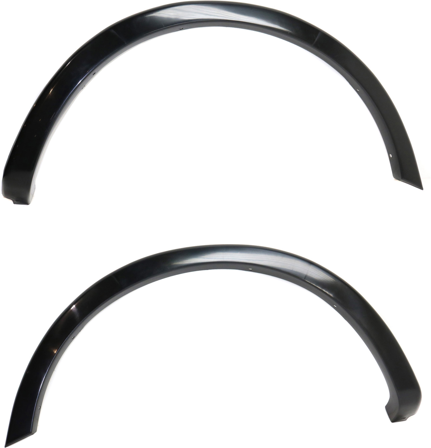 AM F 150-09-14 FRONT WHEEL OPENING MOLDING RH AND LH Primed Exc. SVT Raptor Model SKU SET REPF221319 Partslink FO1269101 FO1268101 OEM 9L3Z16038APTM 9L3Z16039APTM