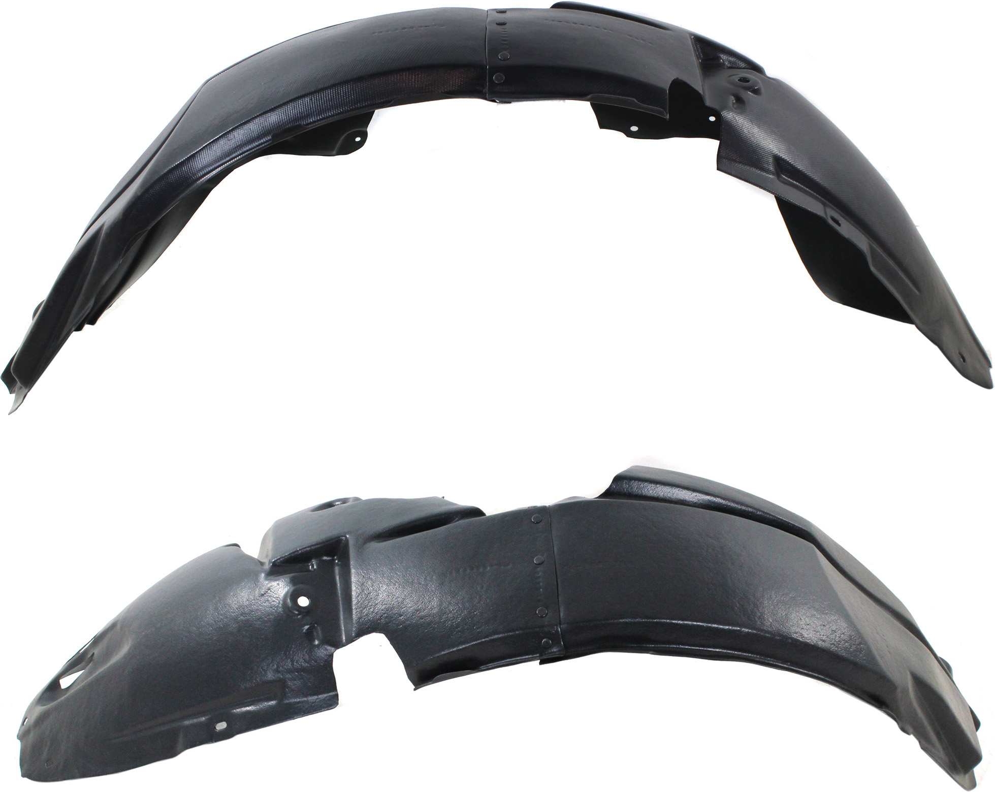 AM FIESTA 11-19 FRONT FENDER LINER RH AND LH Set of 2 Vacuum Form Hatchback Sedan SKU SET REPF222135 Partslink FO1249153 FO1248153 OEM AE8Z16102D AE8Z16103C