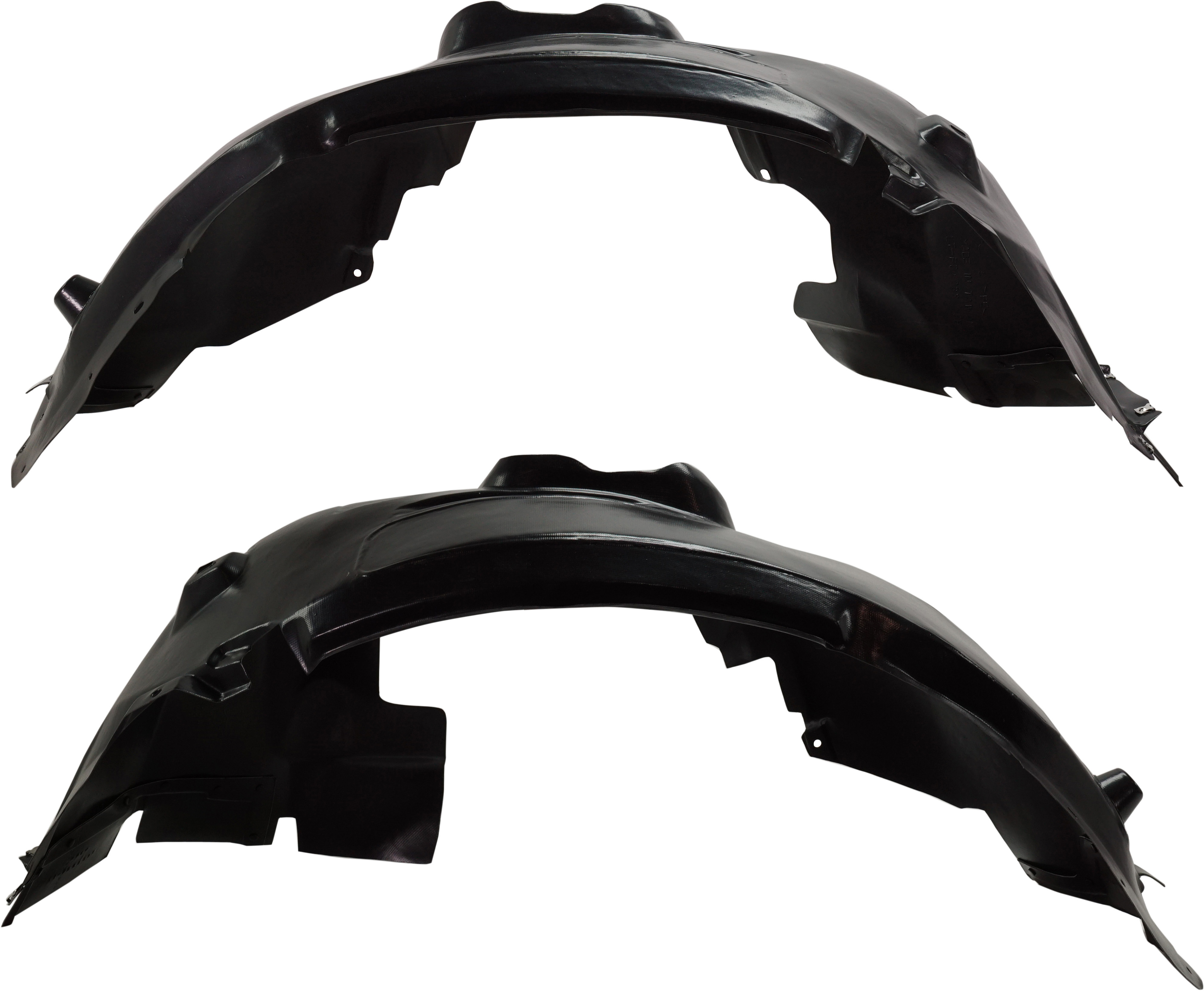 AM FOCUS 12-18 FRONT FENDER LINER RH AND LH S SE Models Plastic Injection Form SKU SET REPF222137 Partslink FO1249160 FO1248160 OEM AM5Z16102A AM5Z16103A
