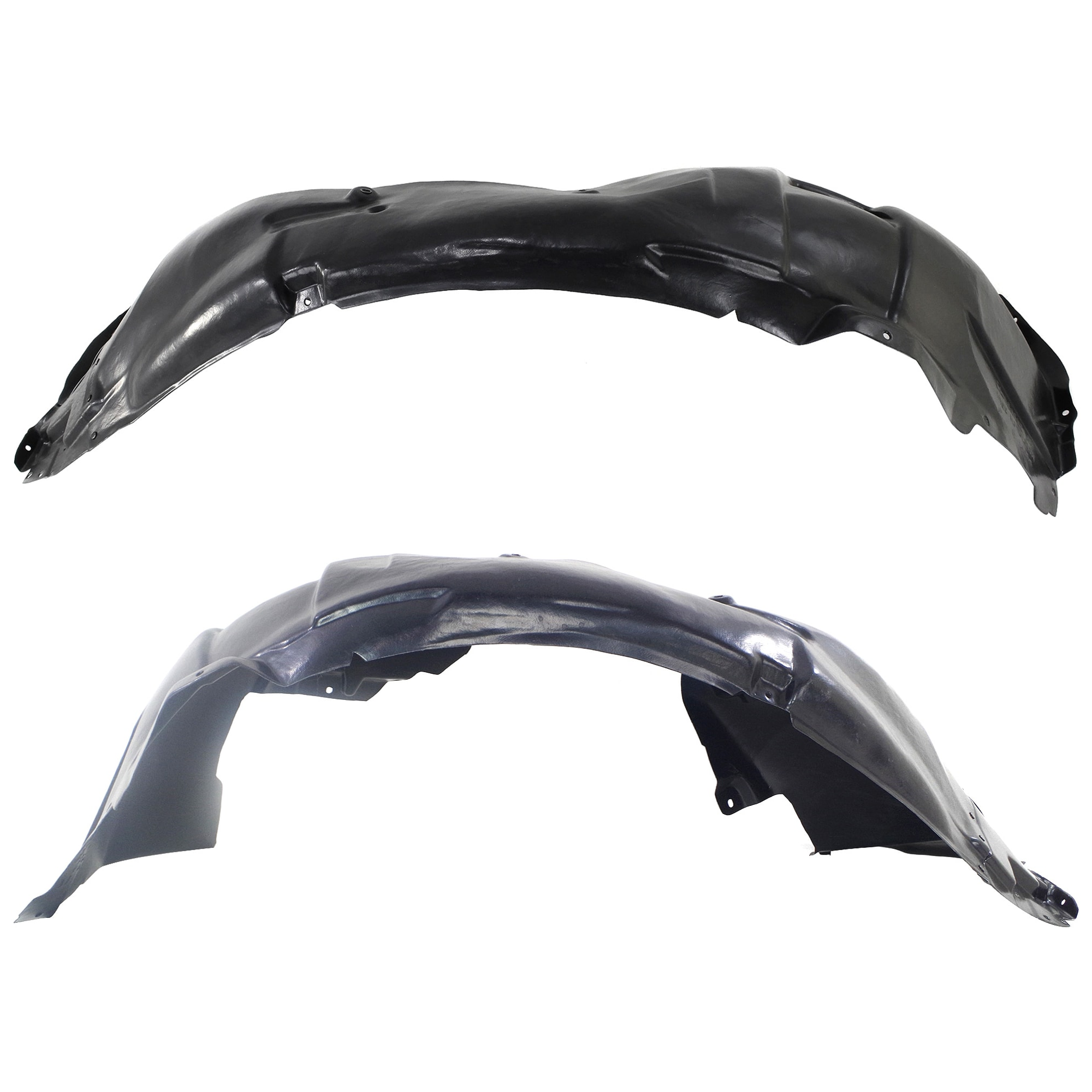 AM MUSTANG 15-17 FRONT FENDER LINER RH AND LH Plastic Injection Form Exc. Shelby Model Conv Cpe w o High Performance Package CAPA SKU SET REPF222157Q Partslink FO1249165C FO1248165C OEM FR3Z16102A FR3Z16103A