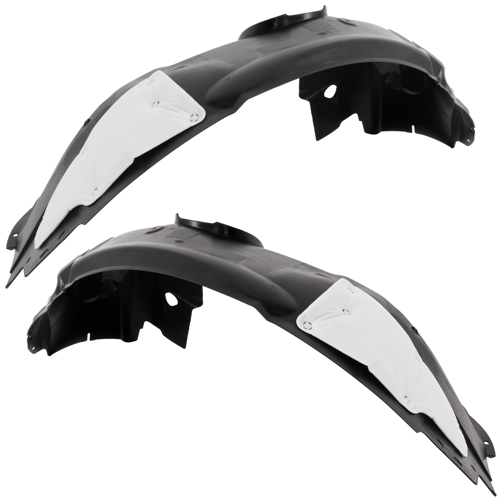 AM EDGE 15-18 FRONT FENDER LINER RH AND LH Polypropylene Injection From w Insulation Foam SE SEL Titanium Models CAPA SKU SET REPF222163Q Partslink FO1249177C FO1248177C OEM FT4Z16102H FT4Z16103E