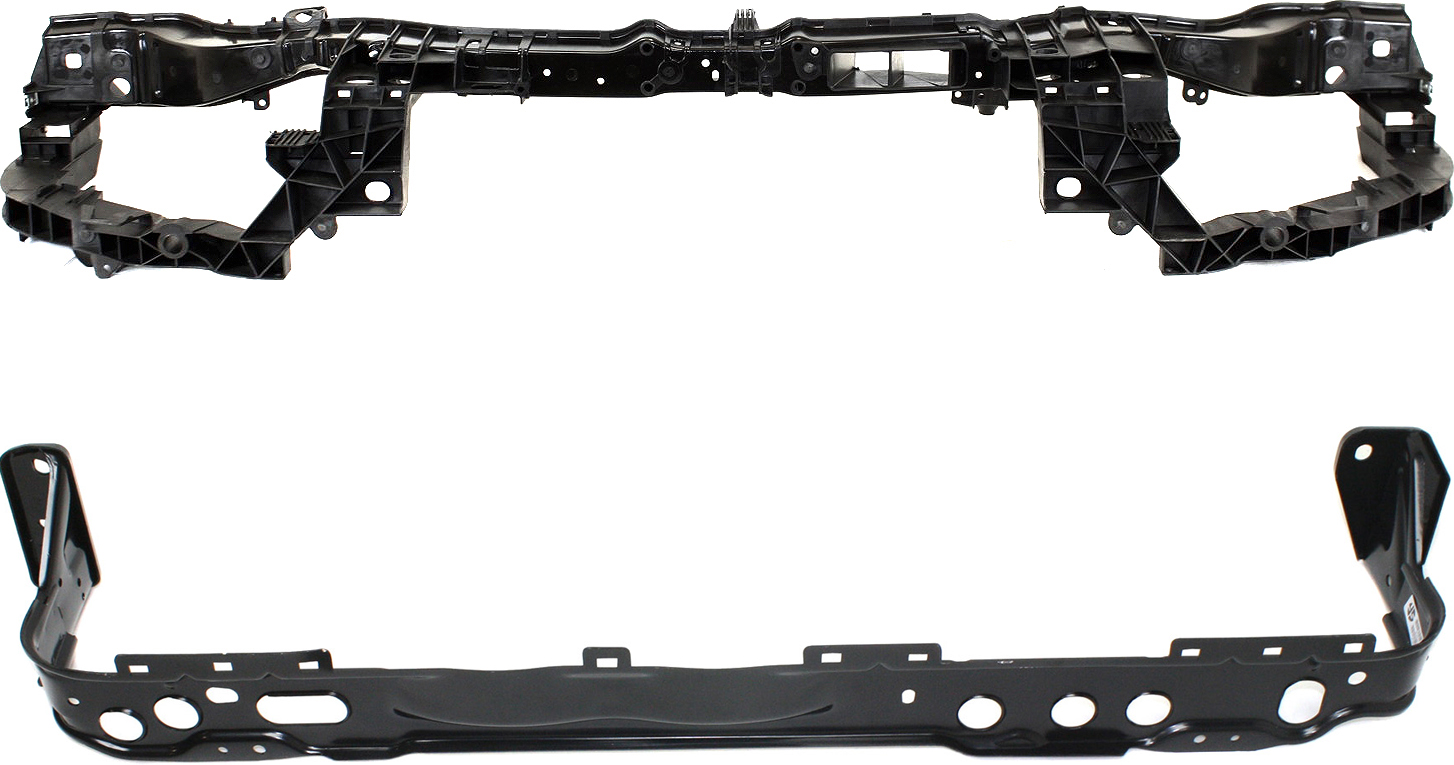 AM FOCUS 12-18 RADIATOR SUPPORT Radiator Support Upper Tie Bar and Lower Crossmember Plastic and Steel w or w o AGS Exc. Electric RS Models Hatchback Sedan CAPA SKU SET REPF250303-2 Partslink FO1225220 FO1225214 OEM 8V6Z16138B CM5Z8A284A
