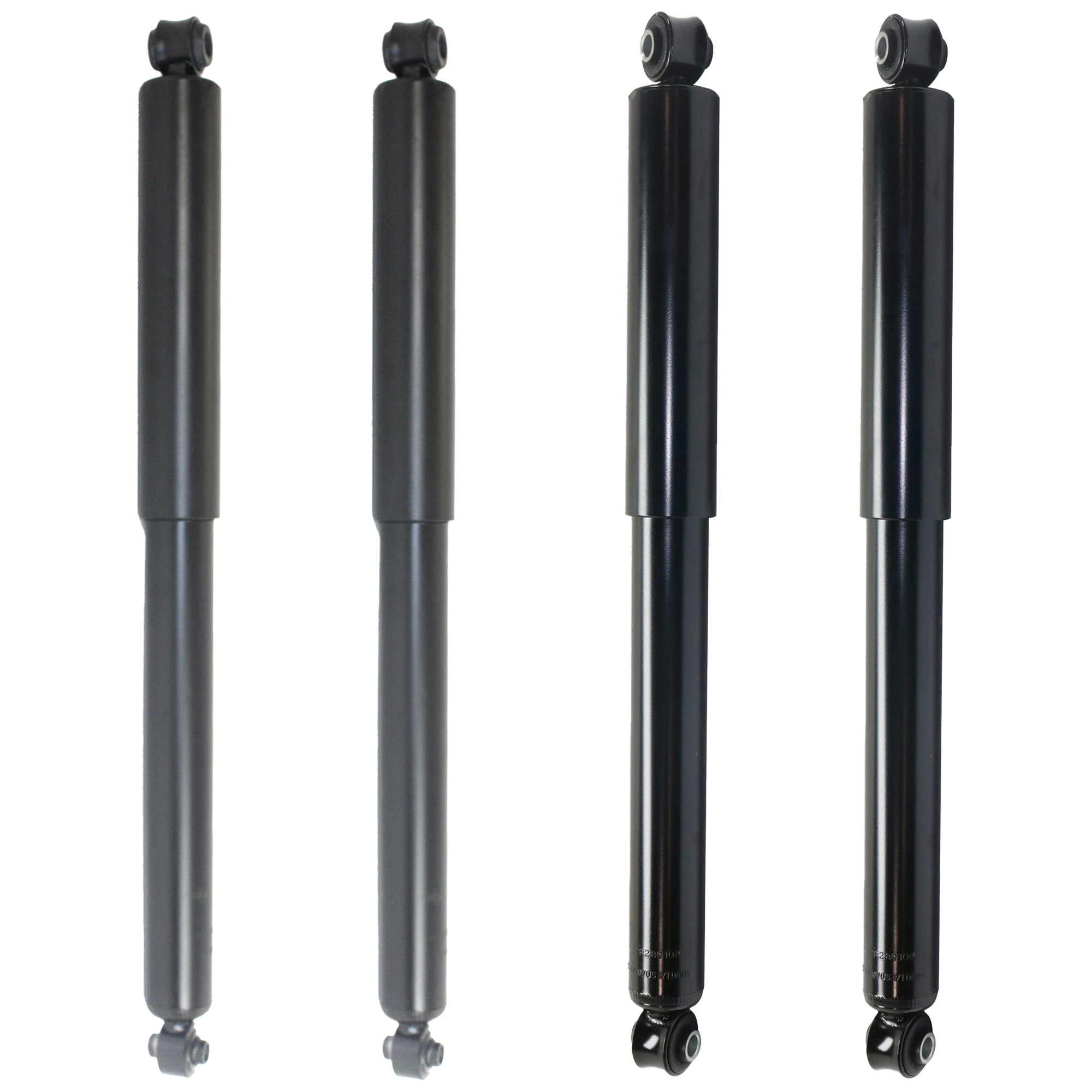 AM F 350-85-97 F 250-87-98 FRONT AND REAR SHOCK ABSORBER RH AND LH Gas Charged 4WD SKU SET REPF280106 OEM 6L5Z18125AA F75Z18124DA