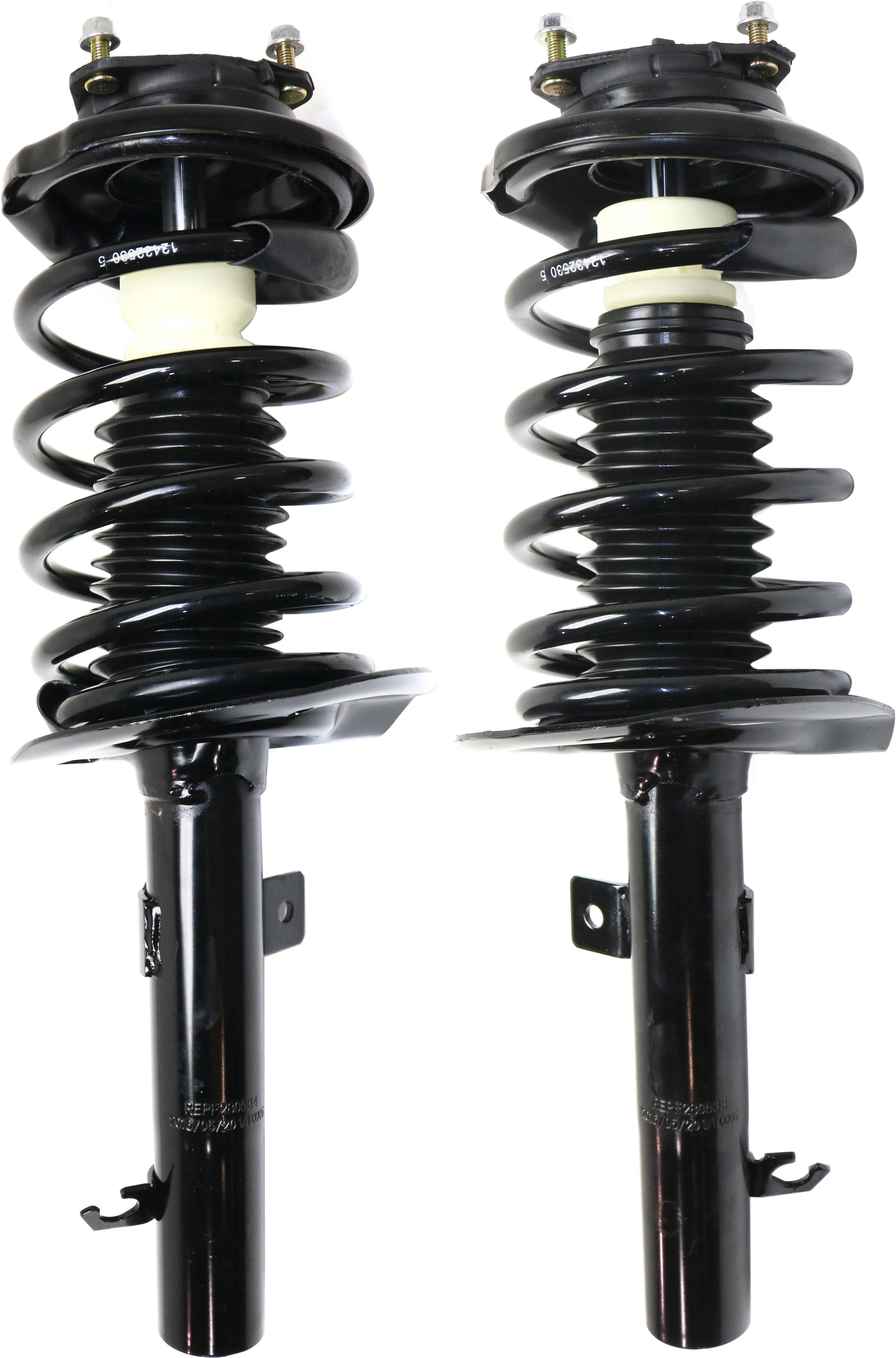 AM FOCUS 06-07 FRONT FULLY LOADED STRUT RH AND LH Gas Charged Twin tube Set of 2 SKU SET REPF280533 OEM 7S4Z18124A 6S4Z18125F 7S4Z1812