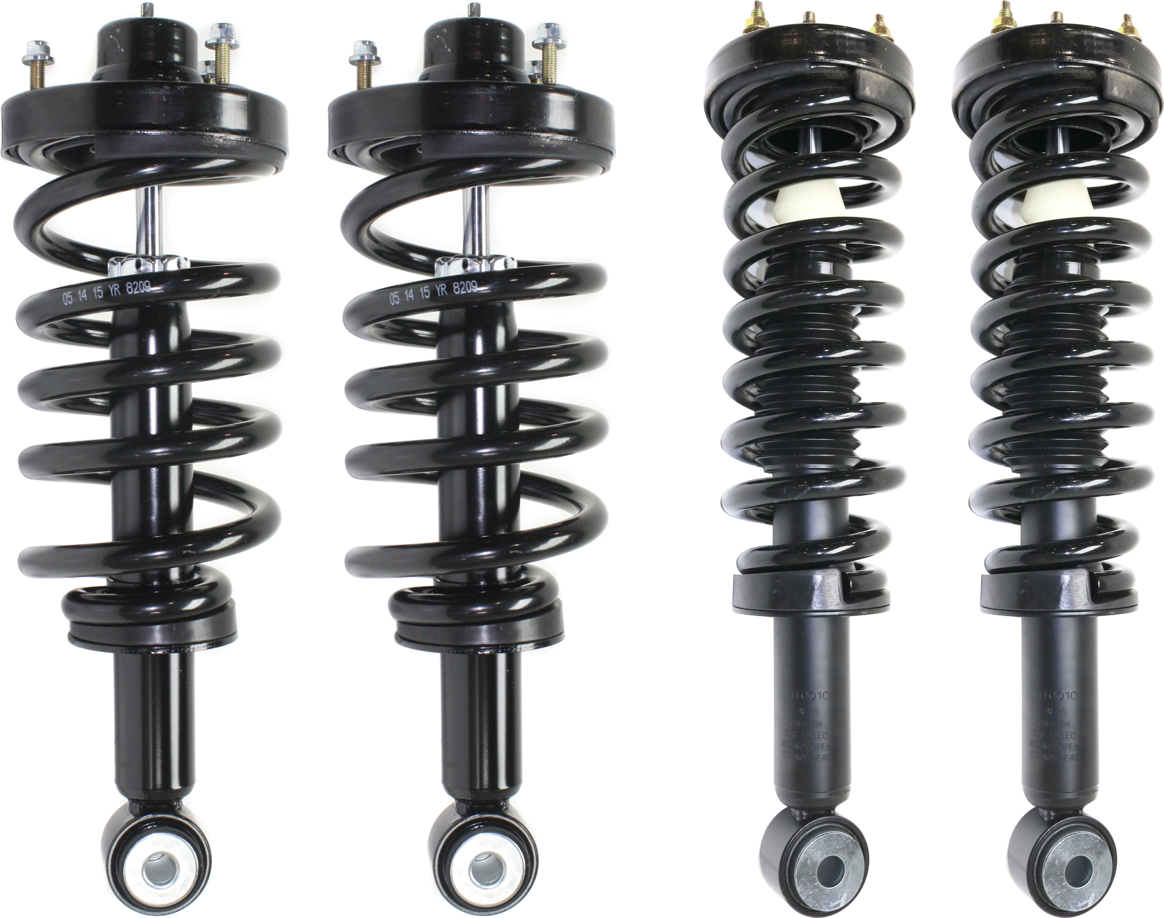 AM EXPEDITION NAVIGATOR 07-13 FRONT AND REAR FULLY LOADED STRUT RH AND LH Gas Charged Twin tube Set of 4 SKU SET REPF280536-4 OEM 7L1Z18124C AL1Z18125A AL1Z1812