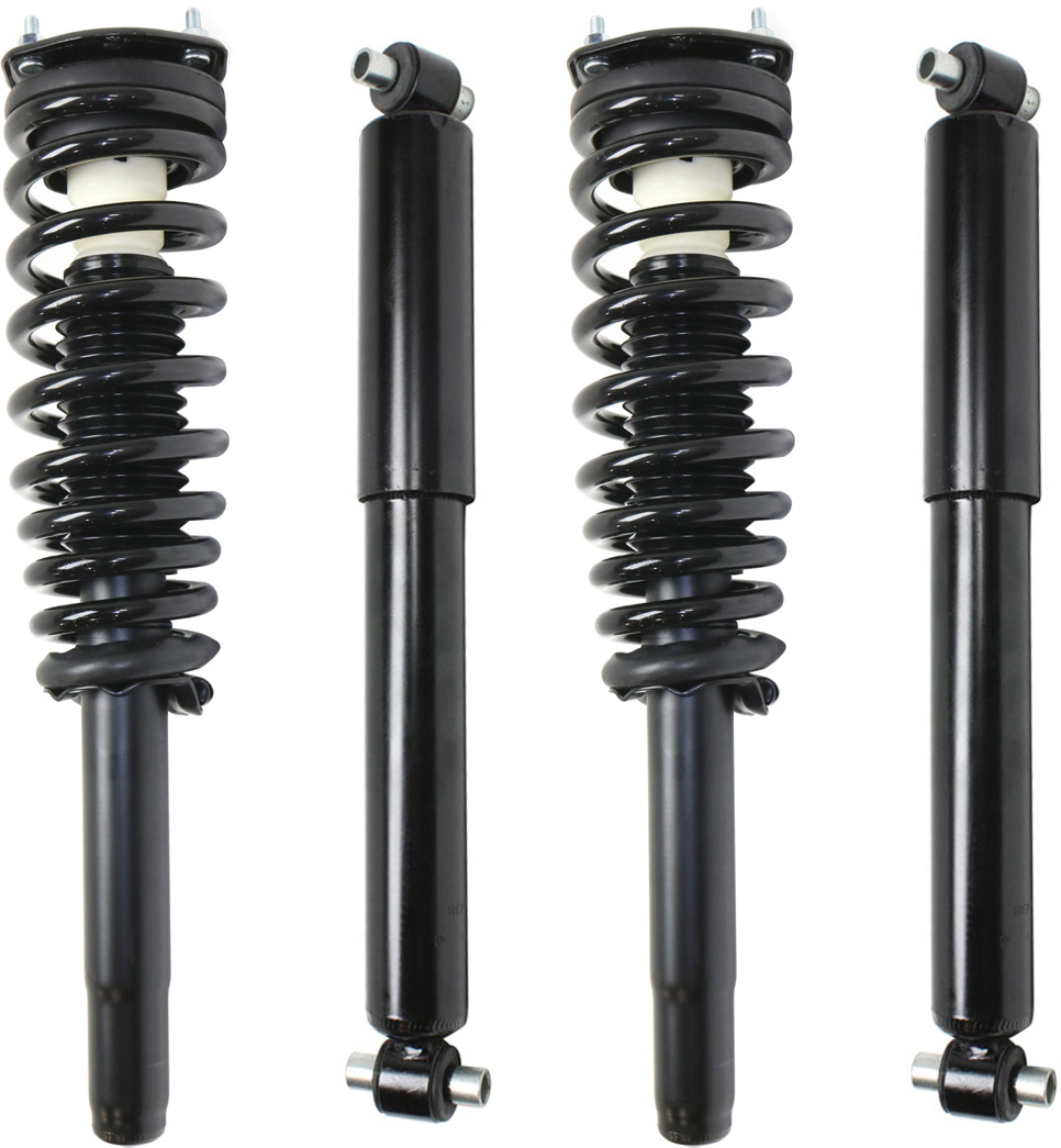AM FUSION MKZ 10-12 FRONT AND REAR SHOCK AND FULLY LOADED STRUT RH AND LH Gas Charged Twin tube Set of 4 SKU SET REPF280540-4 OEM AE5Z18124E AE5Z18125F AE5Z1812