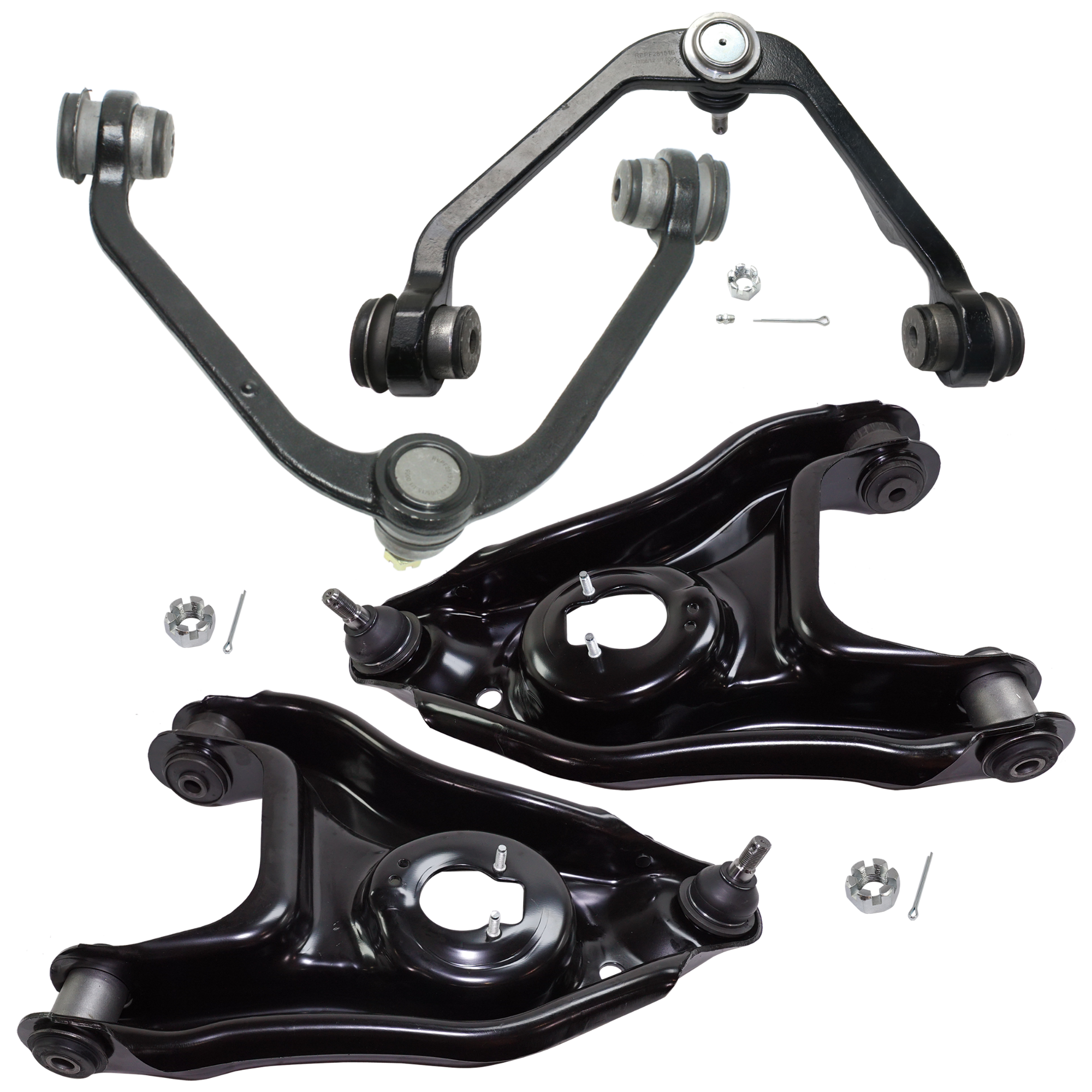 AM F SERIES PICKUP 97-04 FRONT CONTROL ARM RH AND LH Upper and Lower w Ball Joint SKU SET REPF281516-4 OEM 5L3Z3084B F65Z3084AB XL3Z3084A