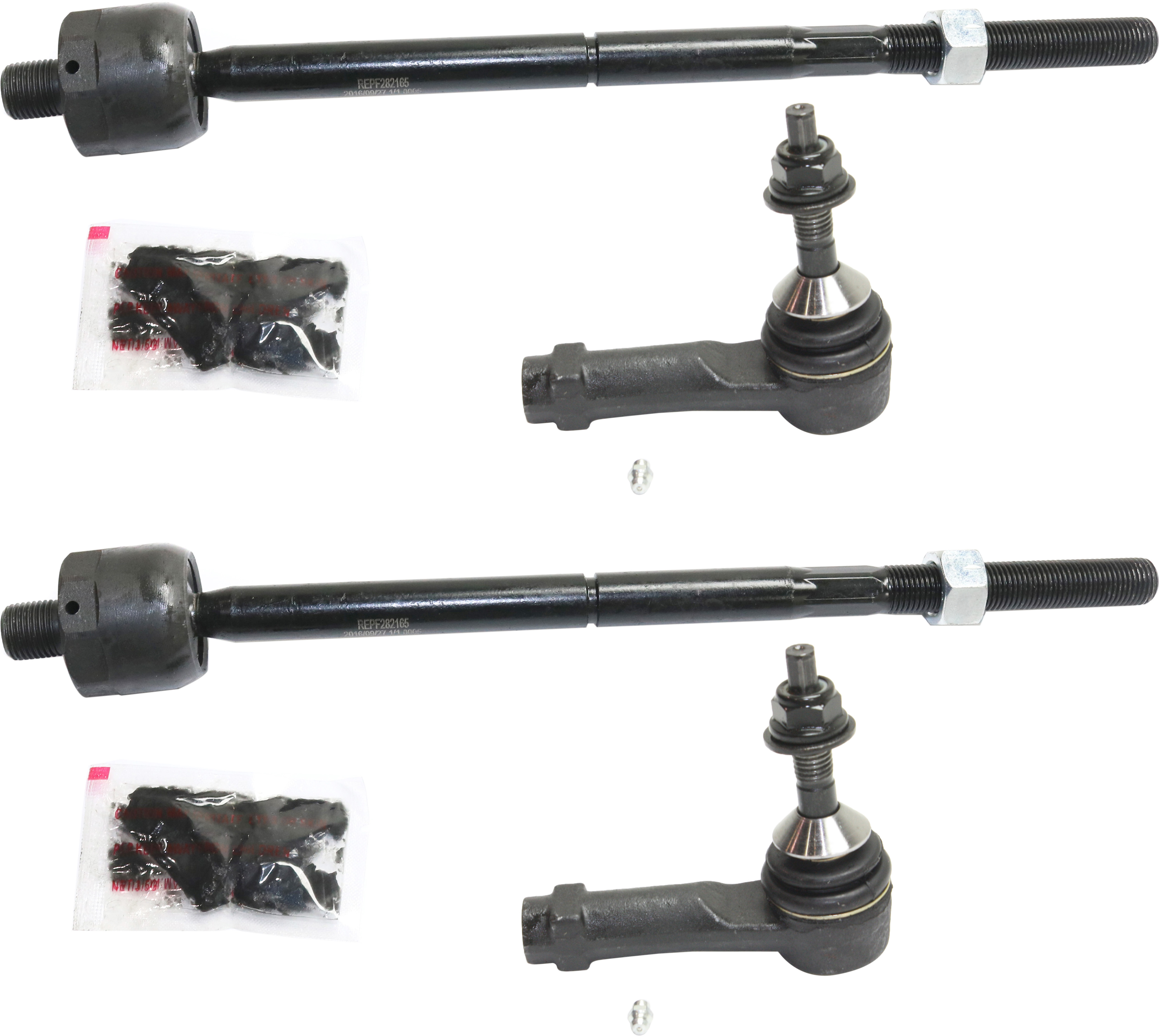 AM MKS 09-12 FLEX 10-12 FRONT TIE ROD END RH AND LH Inner and Outer SKU SET REPF282165-4 OEM AA8Z3280B GS40601 JTE1463 TO85