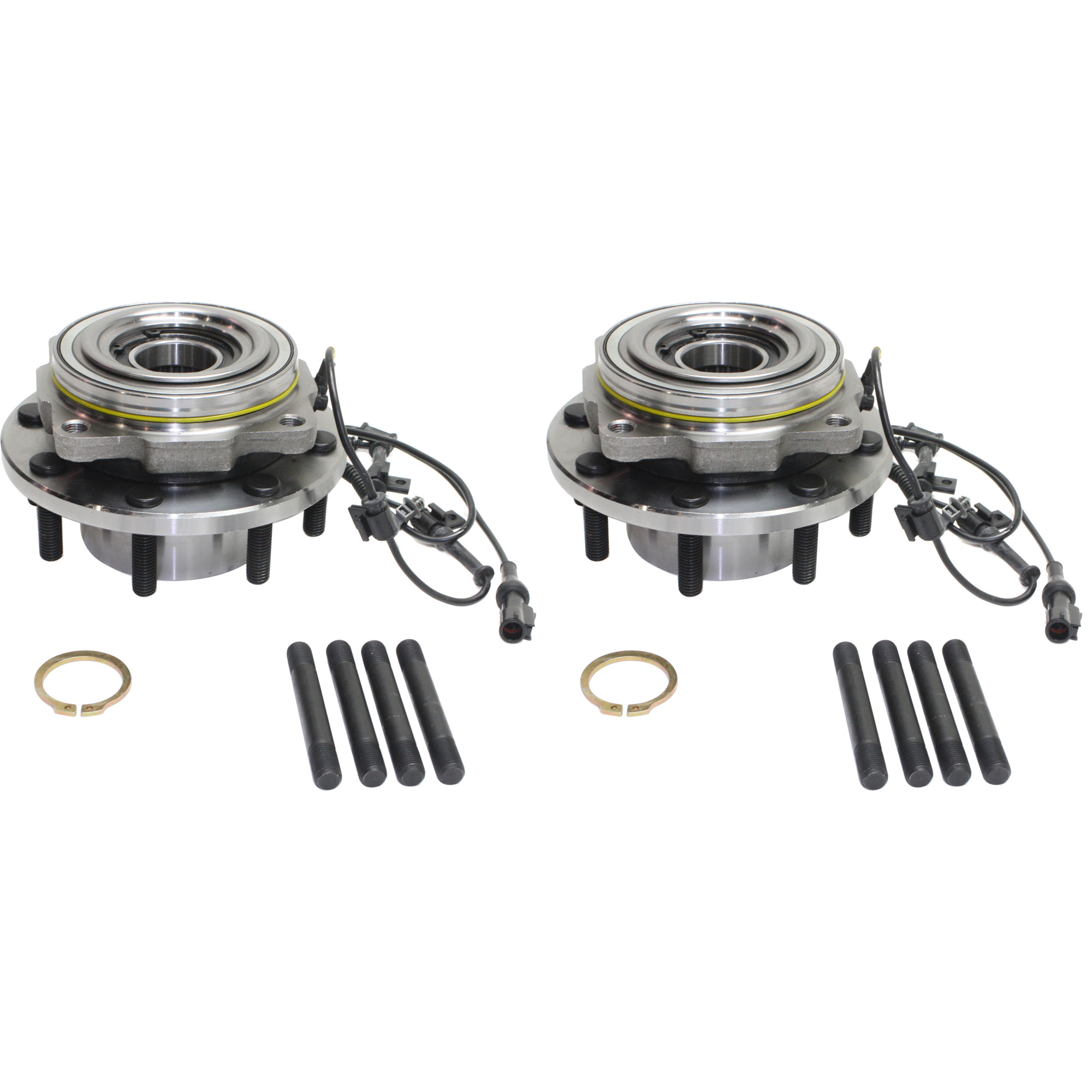 AM F 250 SUPER DUTY 05-09 F 350 SUPER DUTY 05-10 FRONT HUB ASSEMBLY RH AND LH Set of 2 Four Wheel Drive 8 Lugs 8 x 6.69 in. Bolt Pattern Dual Rear Wheels SKU SET REPF283731-2 OEM AC3Z1104B