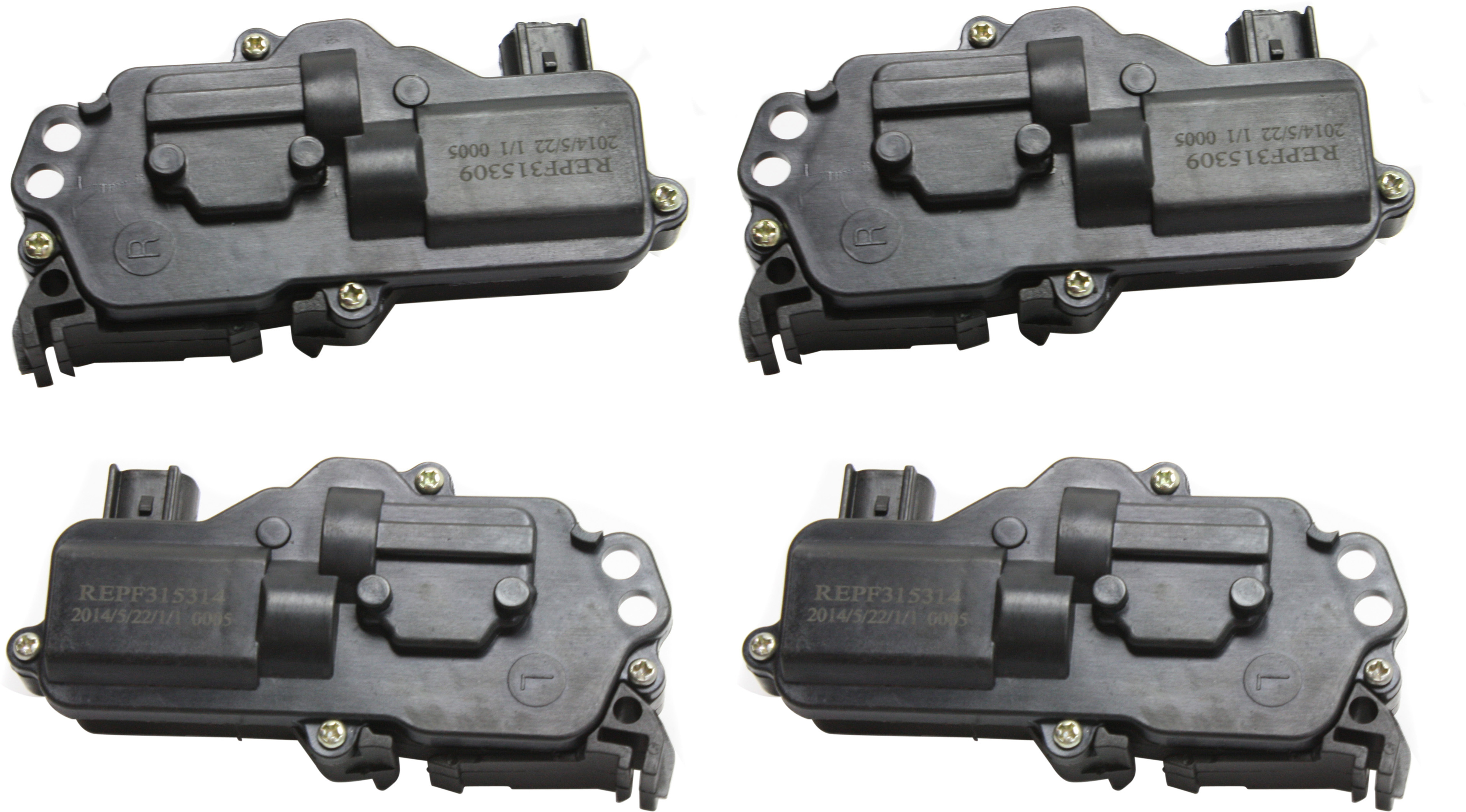 AM EXPLORER MOUNTAINEER 02-10 FRONT AND REAR DOOR LOCK ACTUATOR RH AND LH SKU SET REPF315309-4 Partslink FO1315113 FO1314113 OEM 6L2Z78218A42AA 6L2Z78218A43AA
