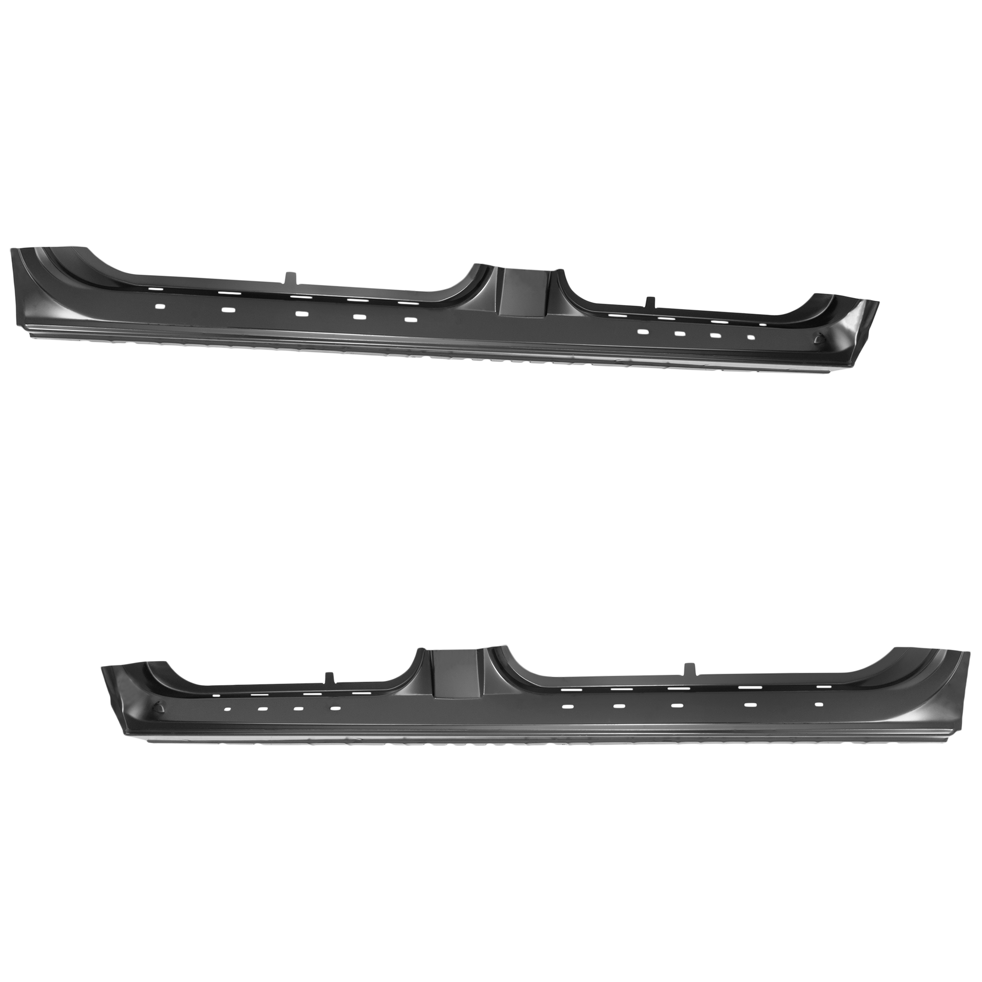 AM FORD PICKUP 01-04 ROCKER PANEL RH AND LH Crew Cab 77-1-8 x 8-3-16 x 7 Black SKU SET REPF430111