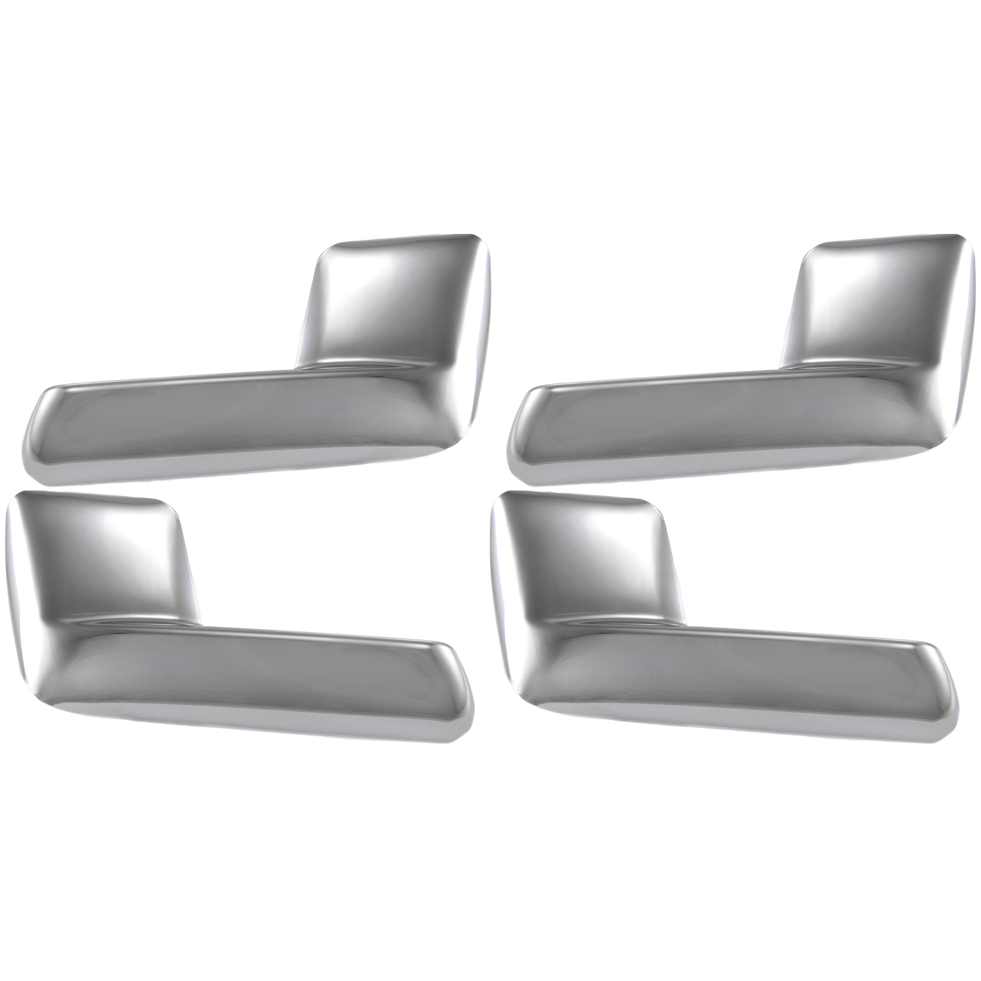 AM EXPEDITION 03-06 FRONT AND REAR INTERIOR DOOR HANDLE RH AND LH All Chrome SKU SET REPF462109C 4 Partslink FO1353128 FO1353144 FO1352128 FO1352144 OEM 6L1Z7821818B 2L1Z7821818A 6L1Z