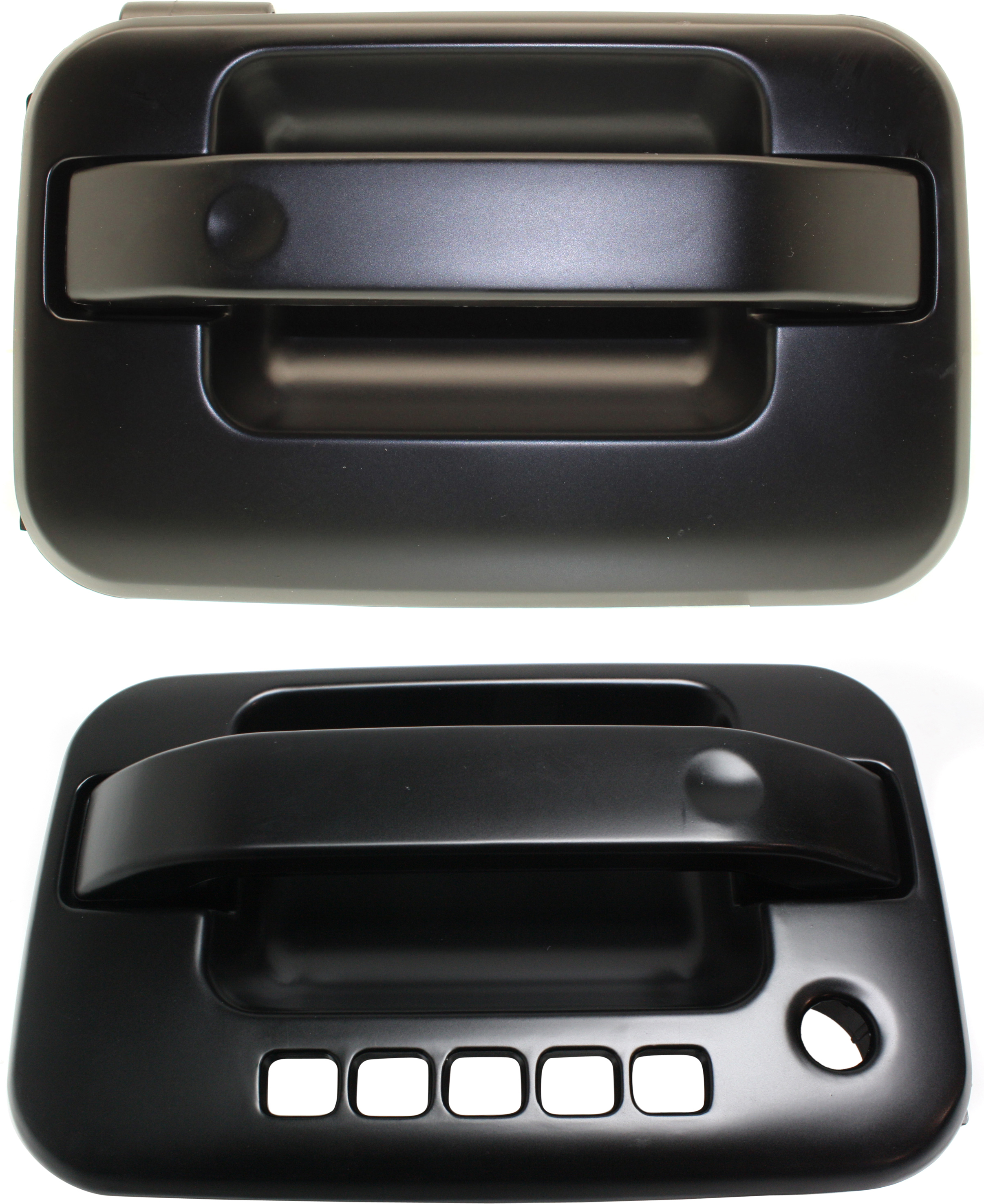 AM F 150-04-22 MARK LT 06-08 FRONT EXTERIOR DOOR HANDLE RH AND LH Primed Black w o Keyhole w Plastic Connector SKU SET REPF462127 Partslink FO1311156 OEM CL3Z1522404CAPTM 7L3Z1522404CB