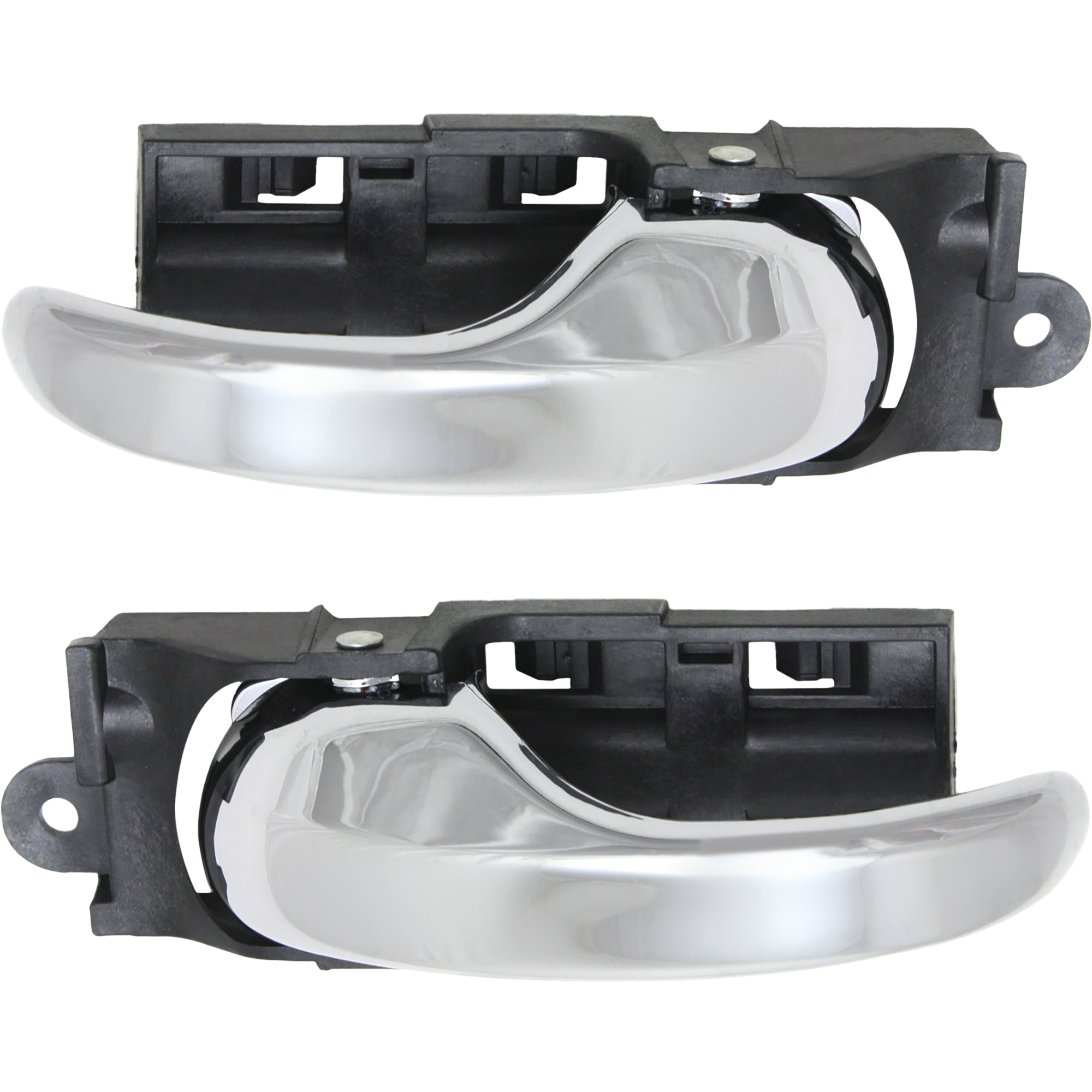 AM F 250-97-99 FRONT DOOR HANDLE RH AND LH Inside All Chrome SKU SET REPF462163C OEM 8L3Z15219A64AA PFM XL3Z1521819
